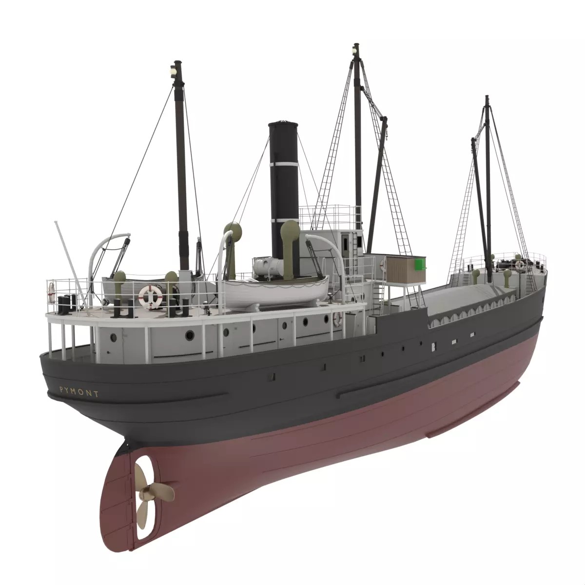 Steam Ship Collection - Game-Ready 3D Model - View 13