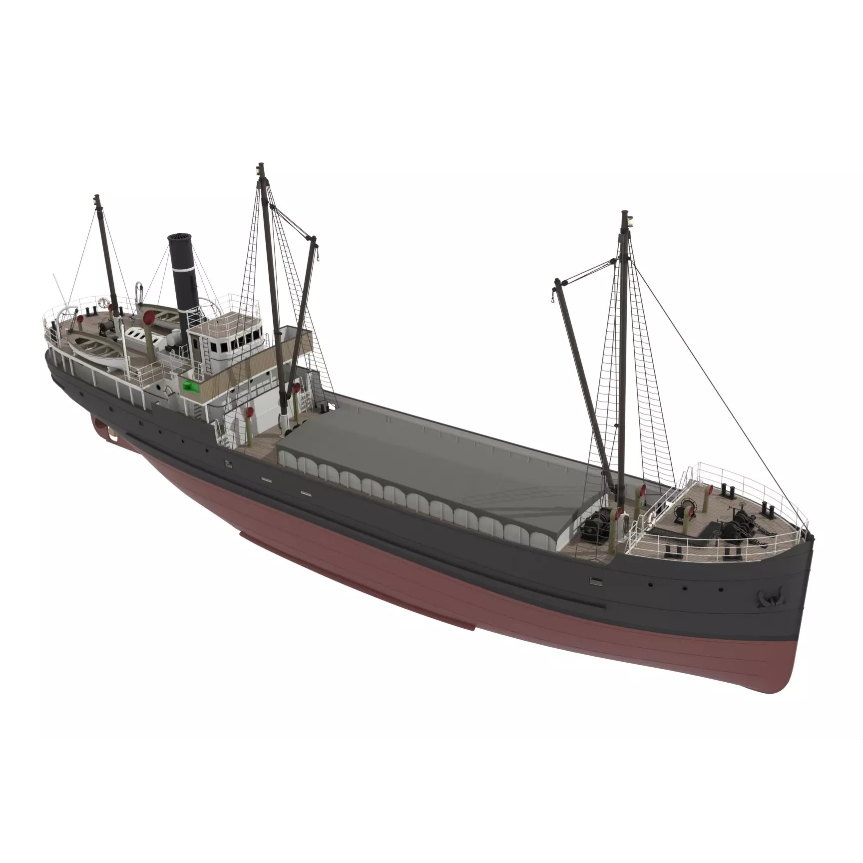 Steam Ship Collection - Game-Ready 3D Model - View 14