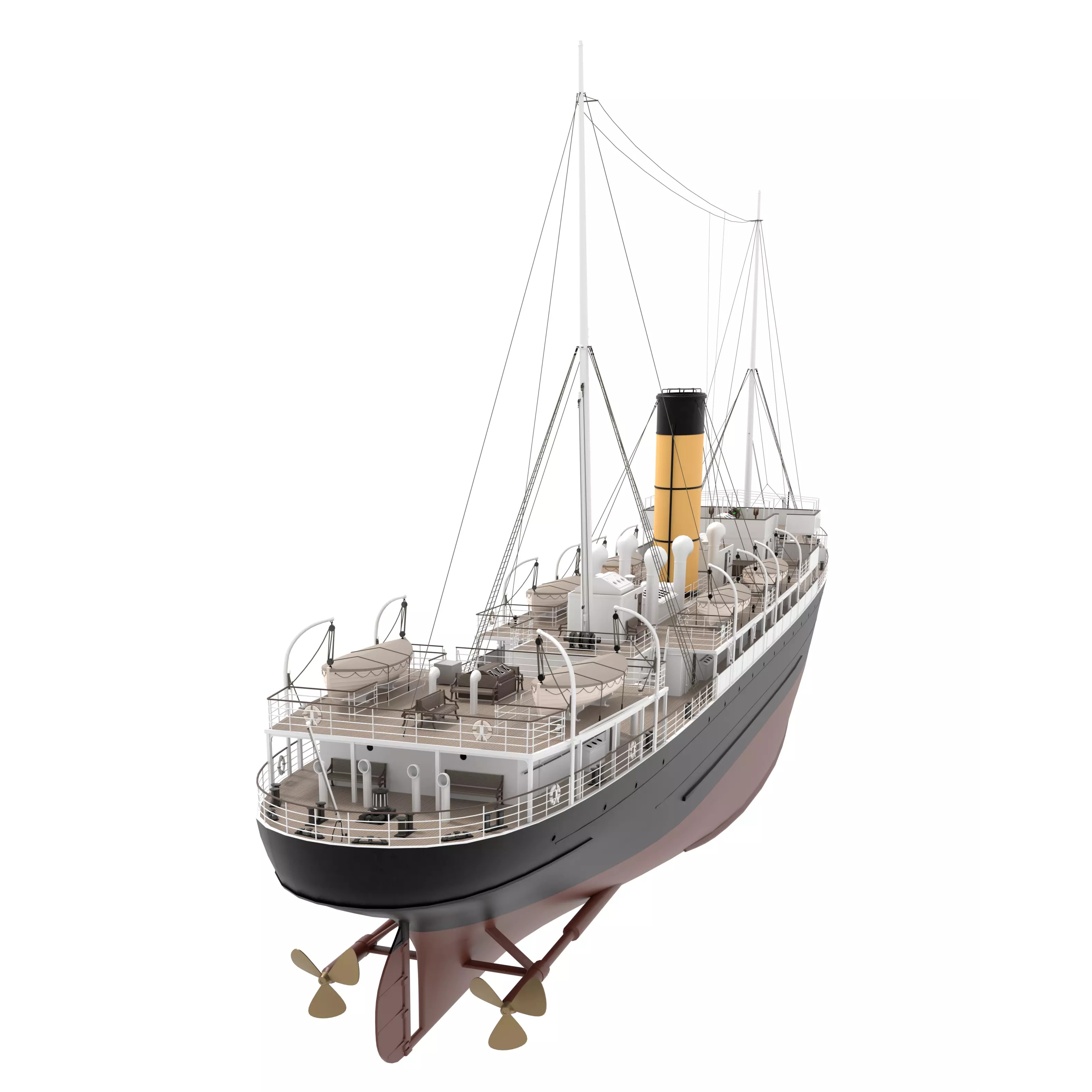 Steam Ship Collection - Game-Ready 3D Model - View 24