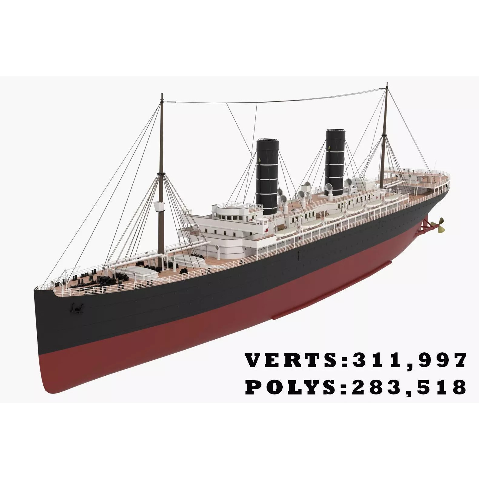 Steam Ship Collection - Game-Ready 3D Model - View 33