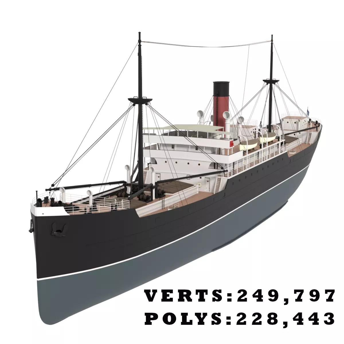 Steam Ship Collection - Game-Ready 3D Model - View 34