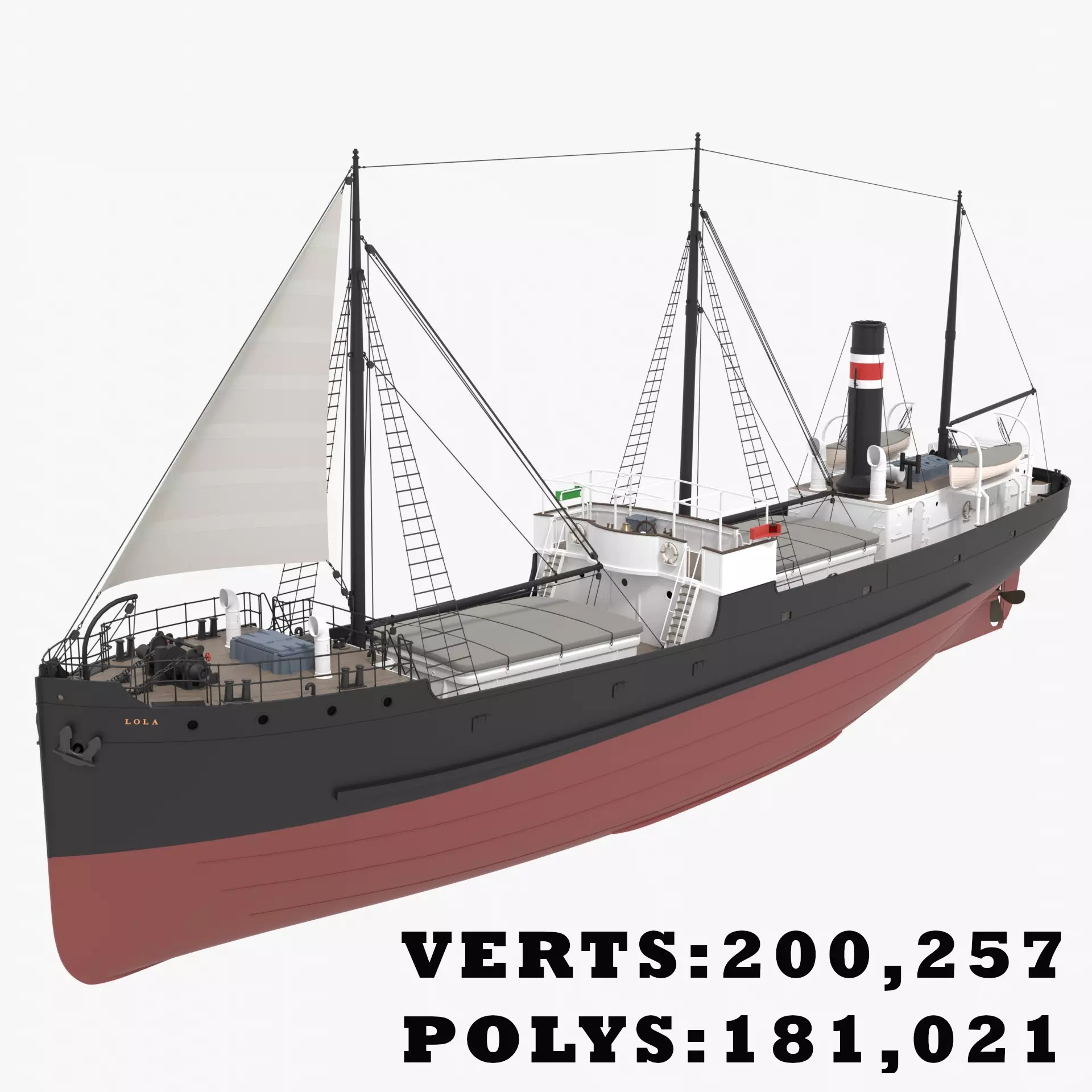 Steam Ship Collection - Game-Ready 3D Model - View 37