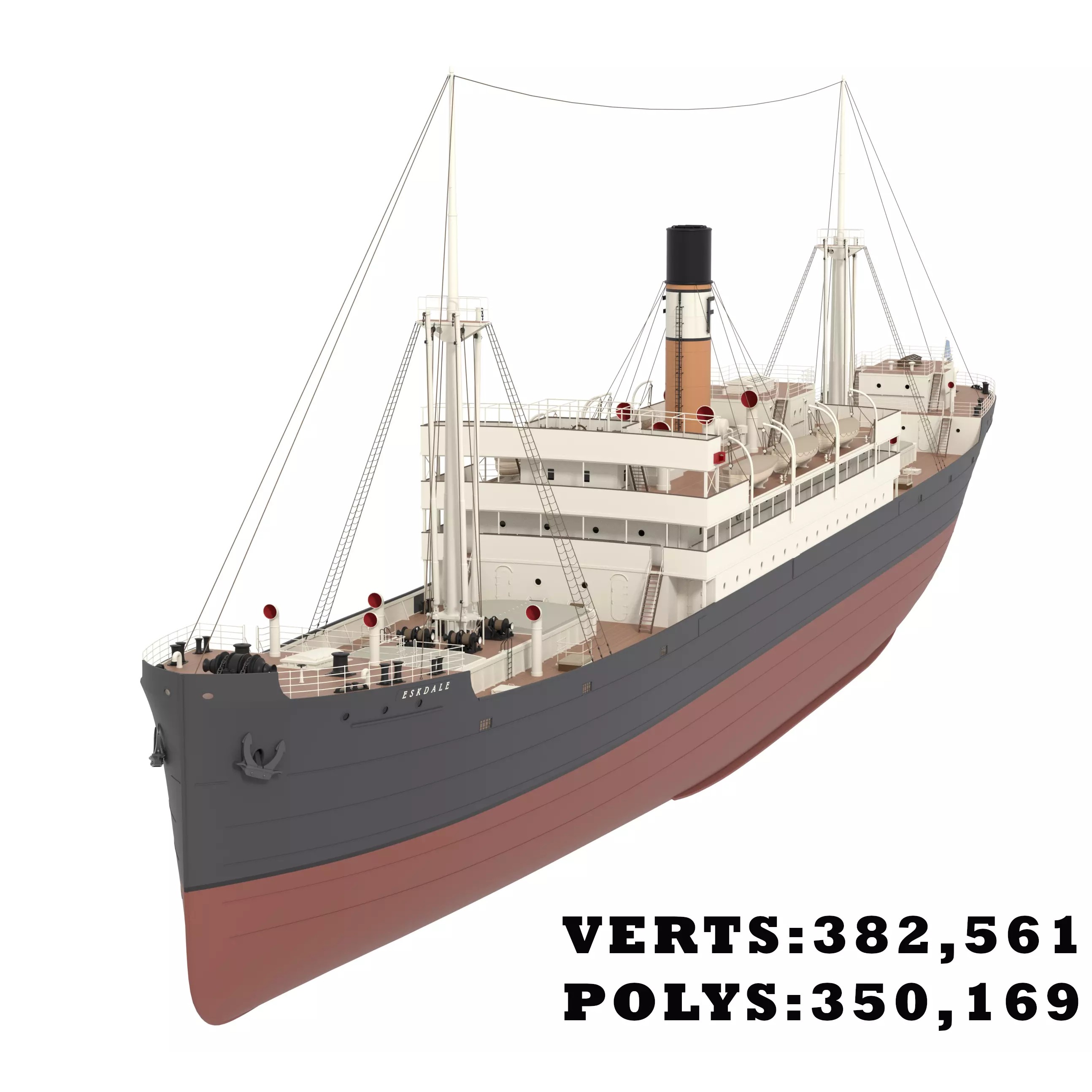 Steam Ship Collection - Game-Ready 3D Model - View 39