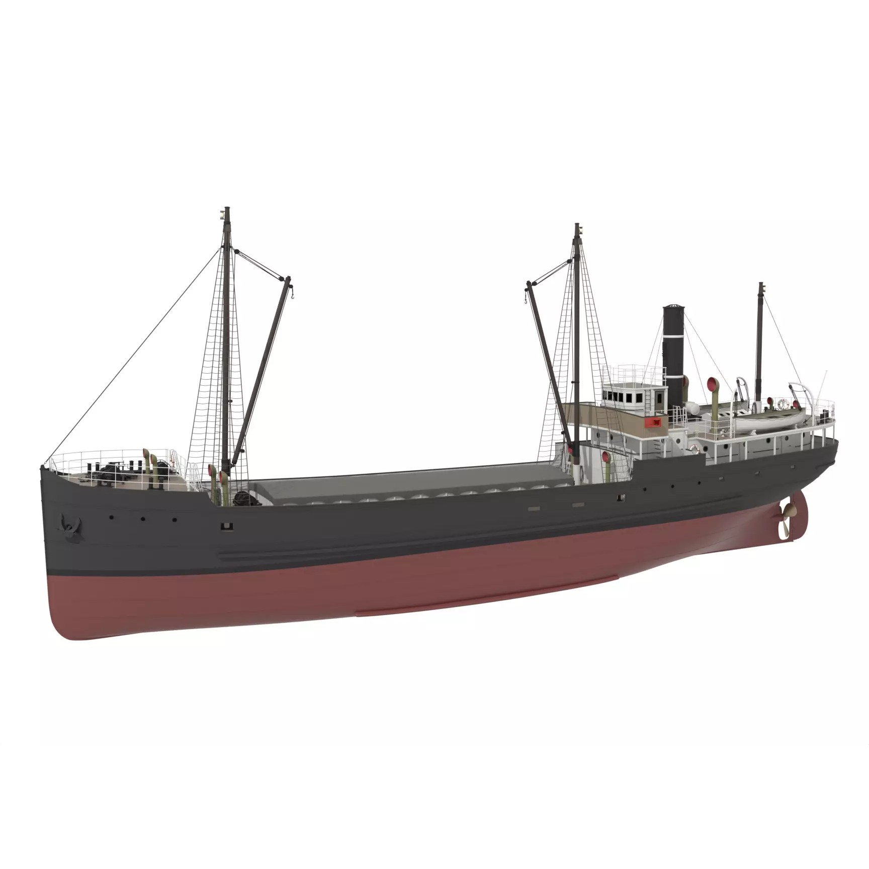 Steam Ship Collection - Game-Ready 3D Model - View 4