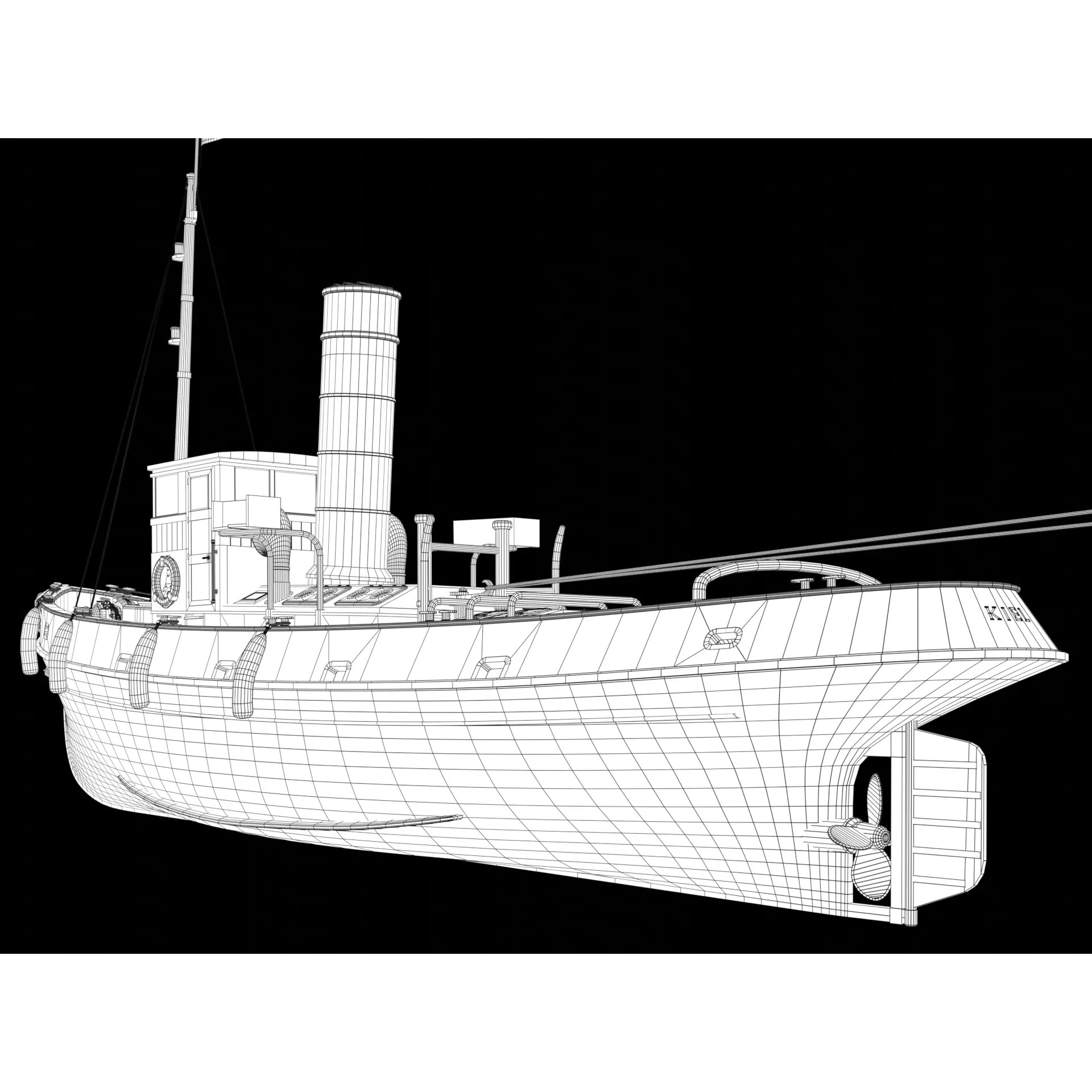 Steam Ship Collection - Game-Ready 3D Model - View 42