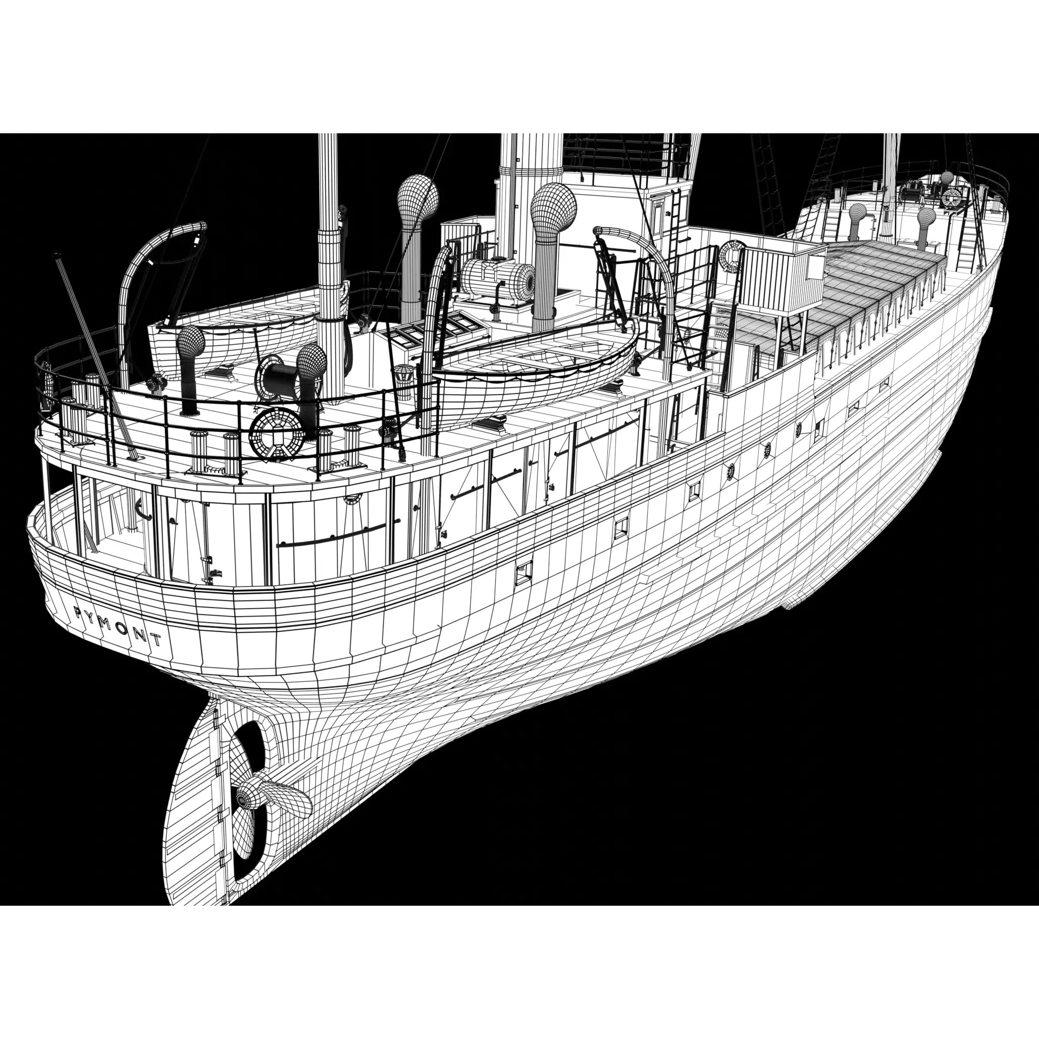 Steam Ship Collection - Game-Ready 3D Model - View 43