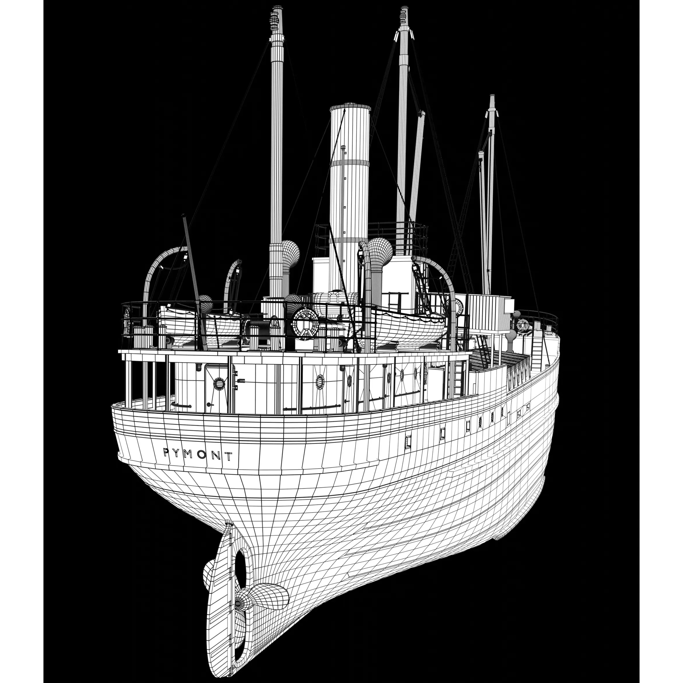 Steam Ship Collection - Game-Ready 3D Model - View 44