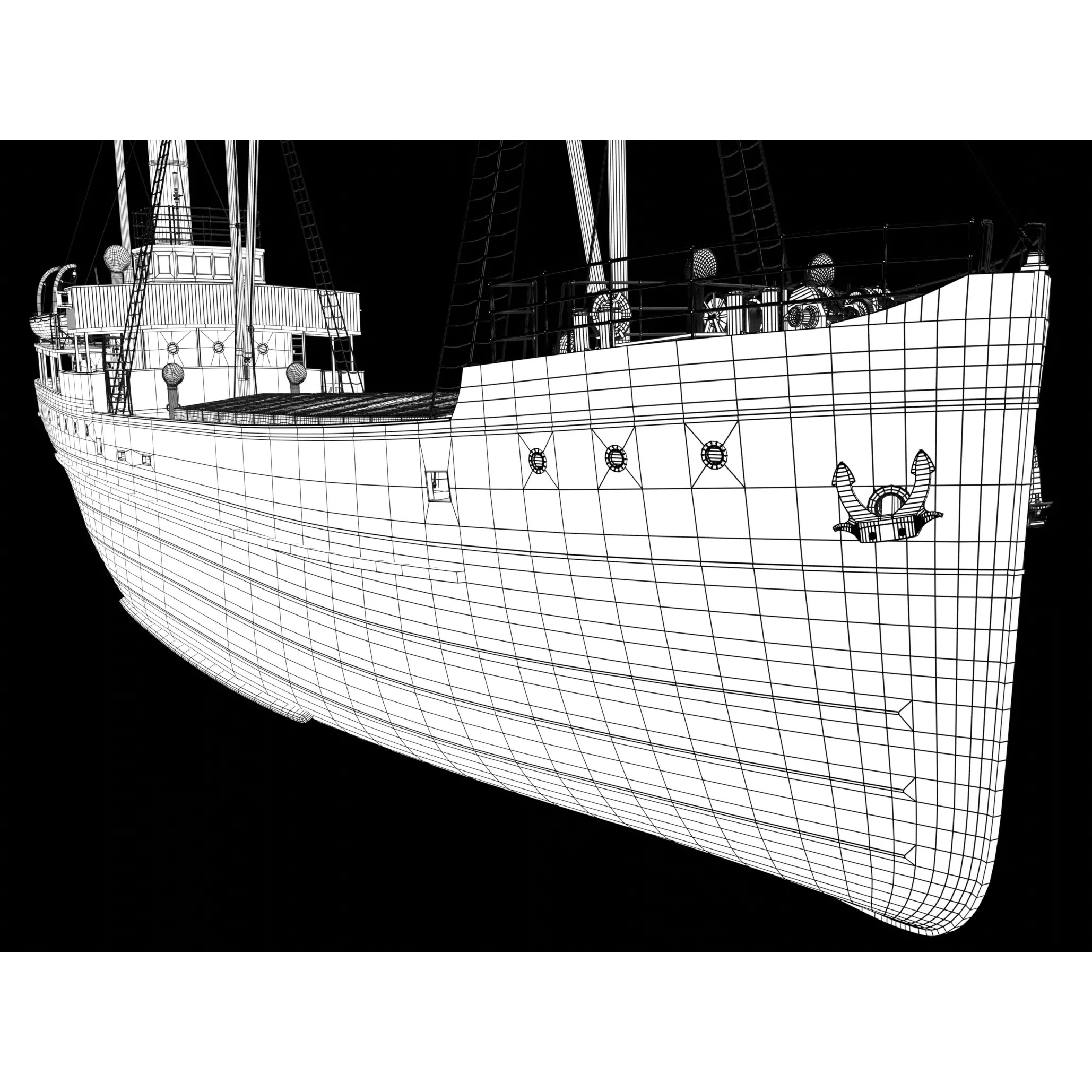 Steam Ship Collection - Game-Ready 3D Model - View 45