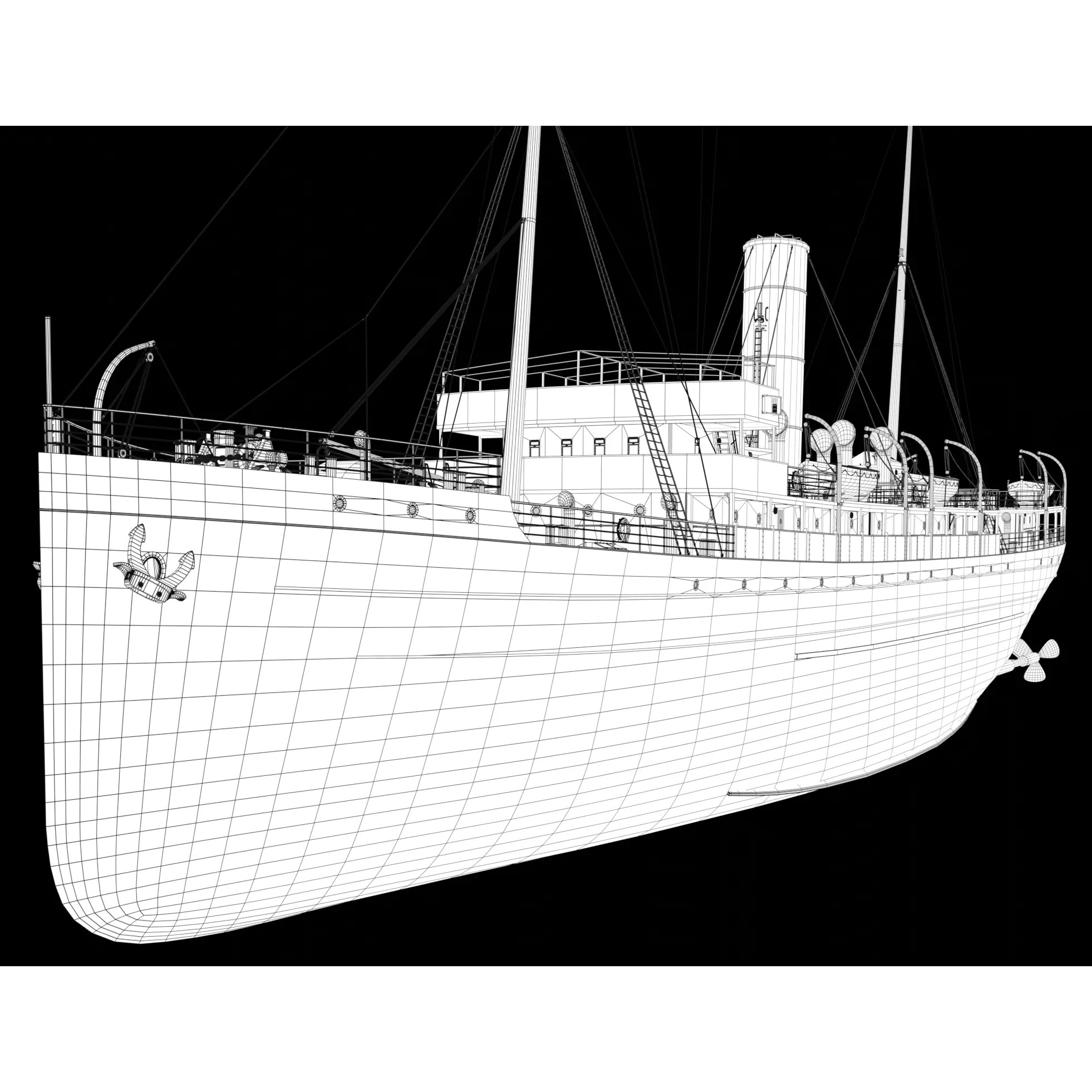Steam Ship Collection - Game-Ready 3D Model - View 48