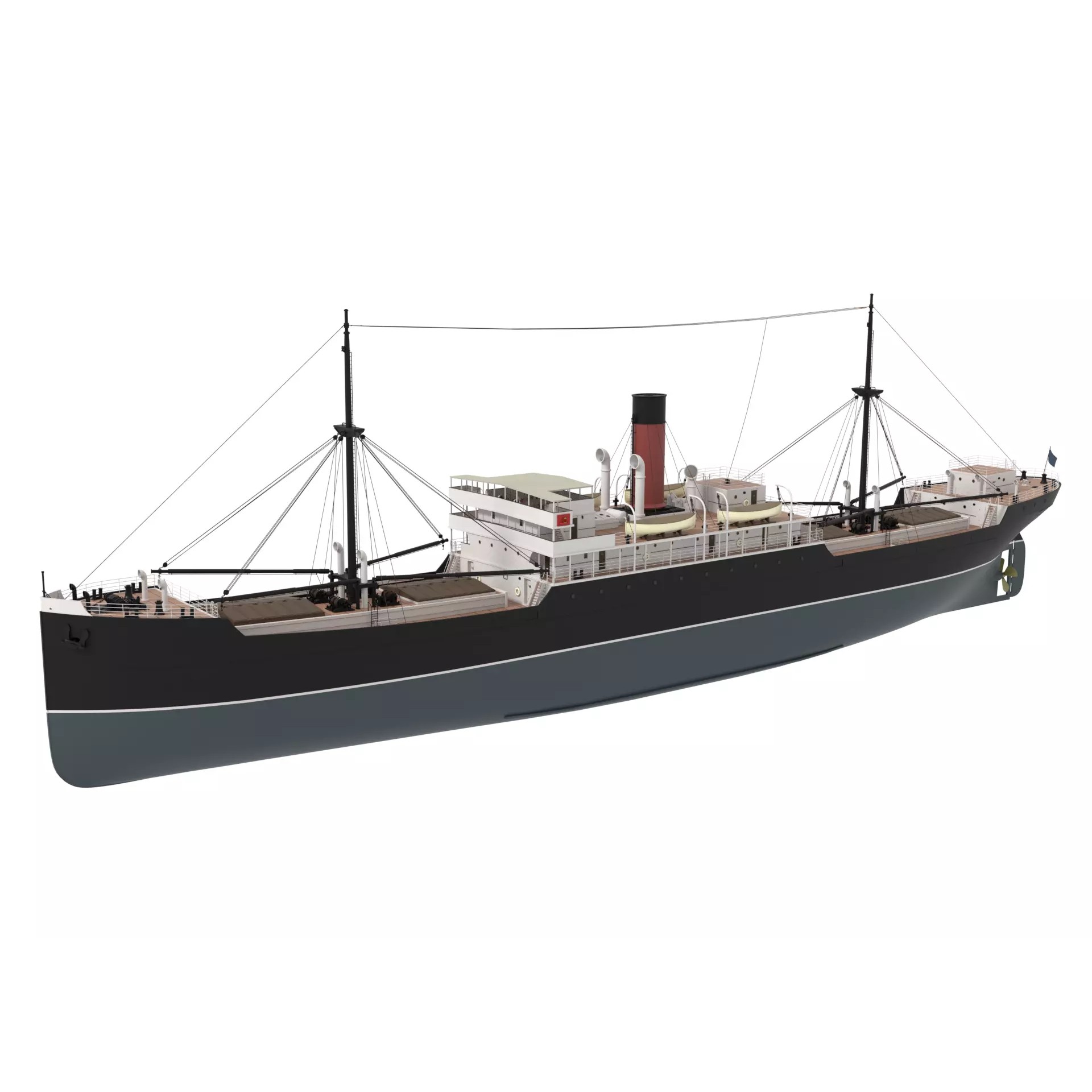Steam Ship Collection - Game-Ready 3D Model - View 5