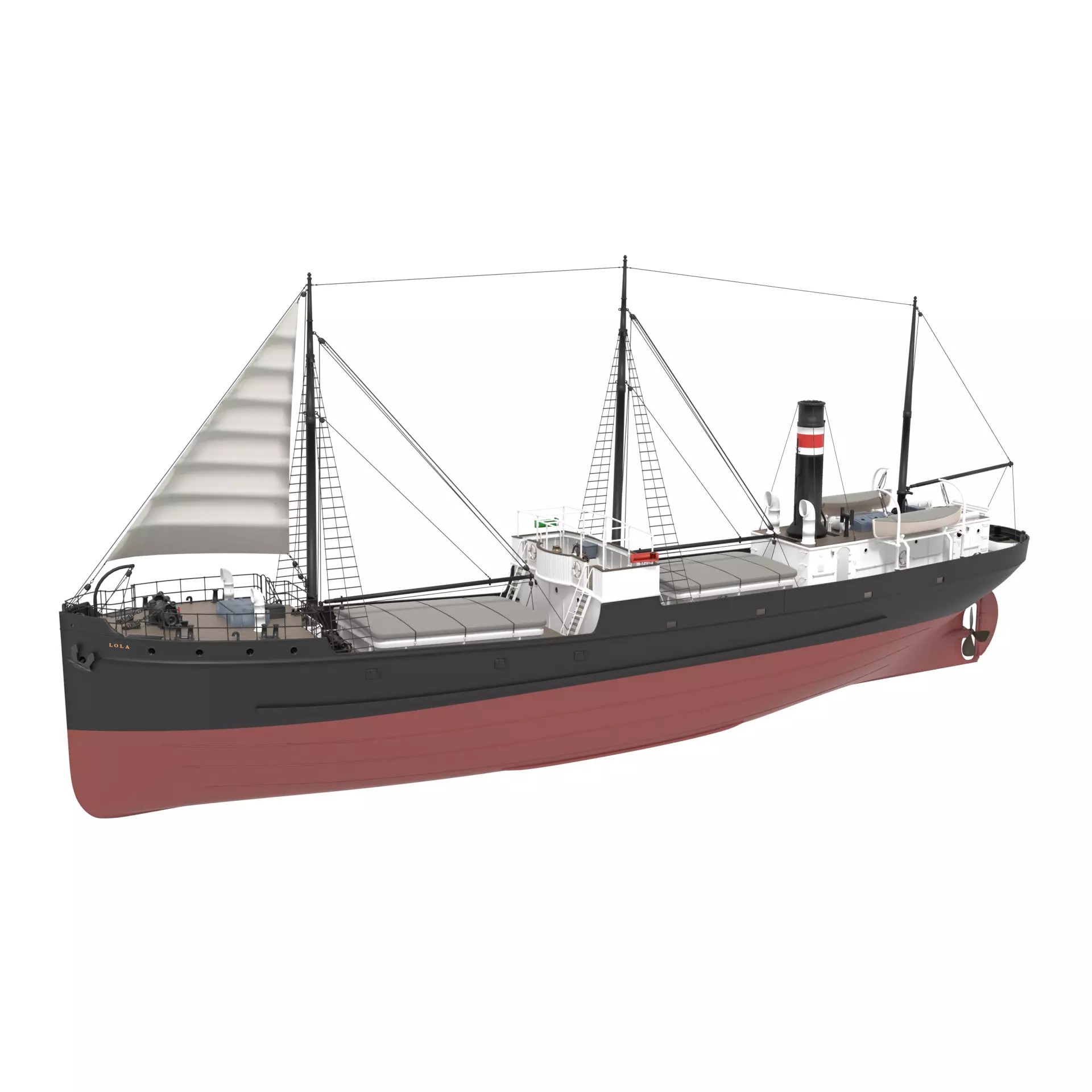 Steam Ship Collection - Game-Ready 3D Model - View 7