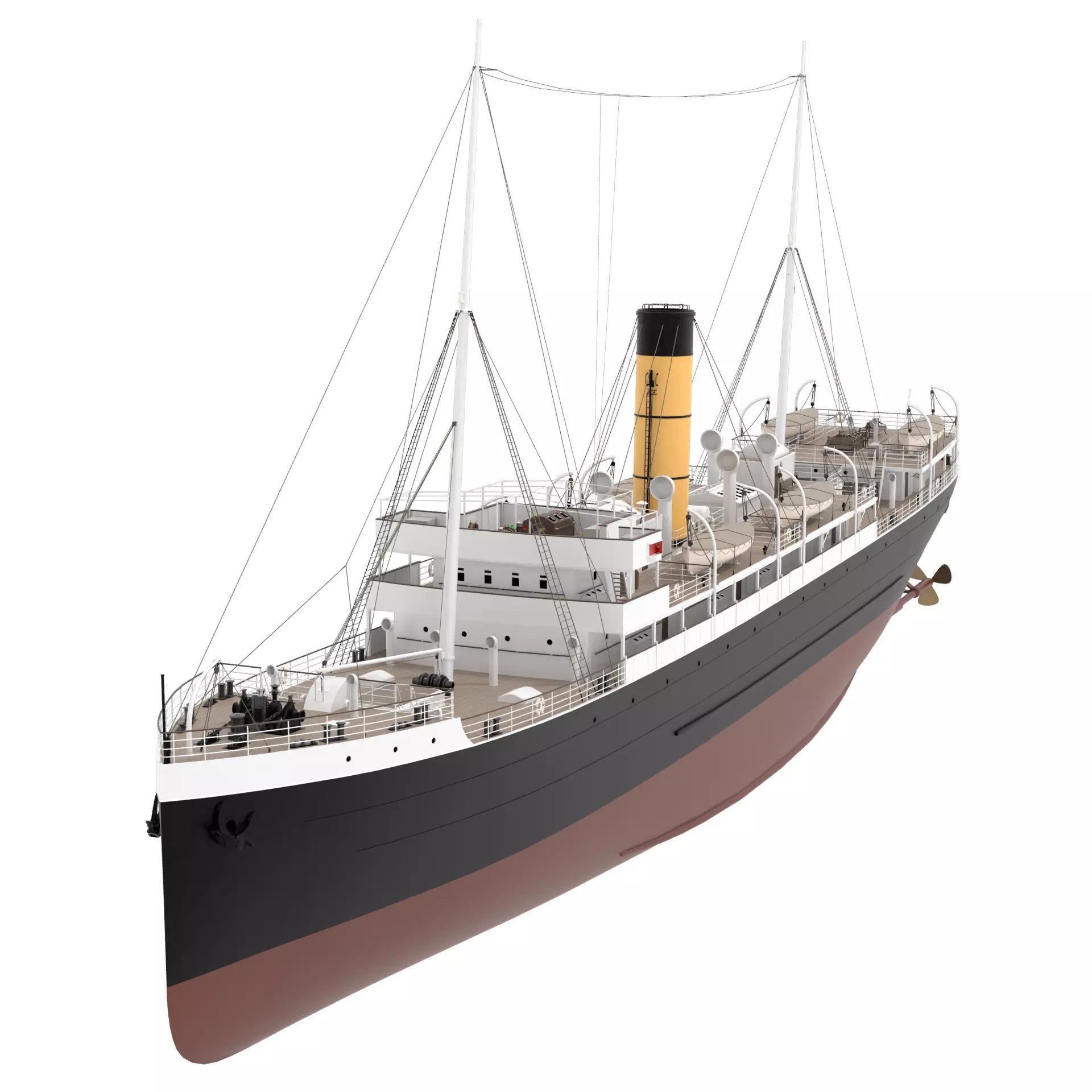 Steam Ship Collection - Game-Ready 3D Model - View 9