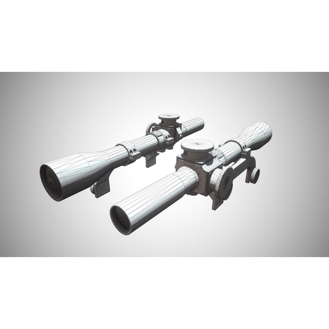 Lee-Enfield No4 Rifle 3D Model – Low Poly Game Asset, FBX, OBJ, Rigged - View 12