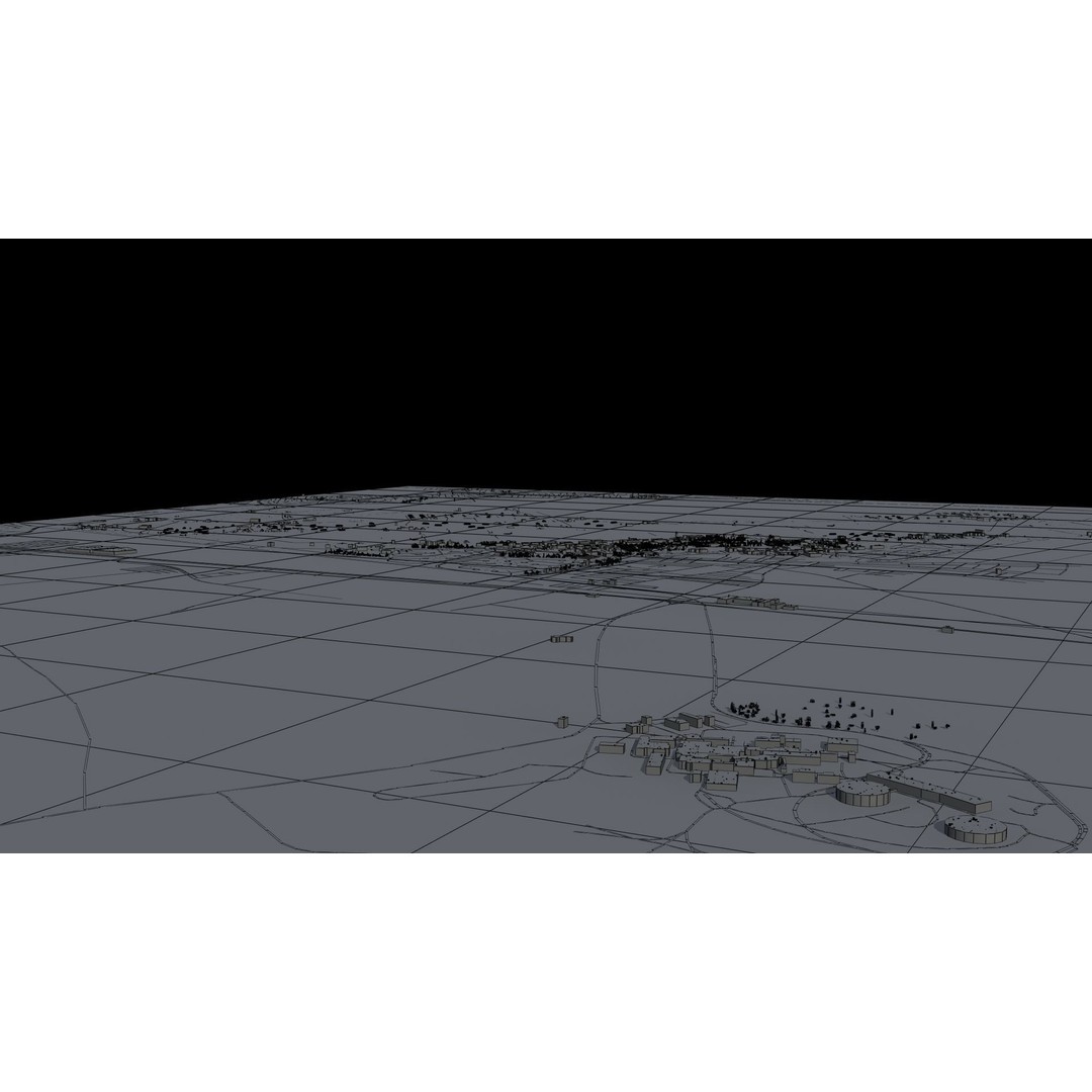 Air Base 3D Model – Low Poly Military Scene with B52 Bombers - View 27