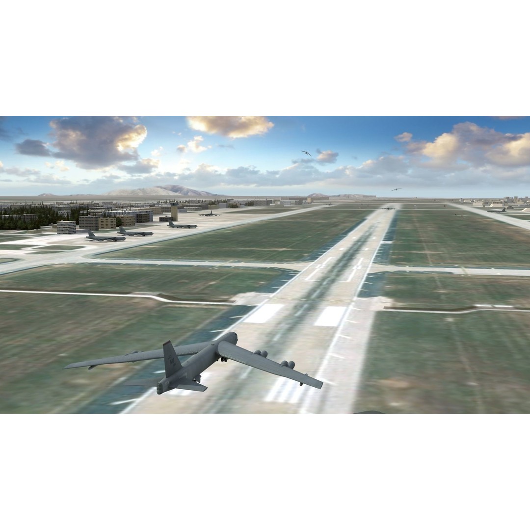 Air Base 3D Model – Low Poly Military Scene with B52 Bombers - View 5