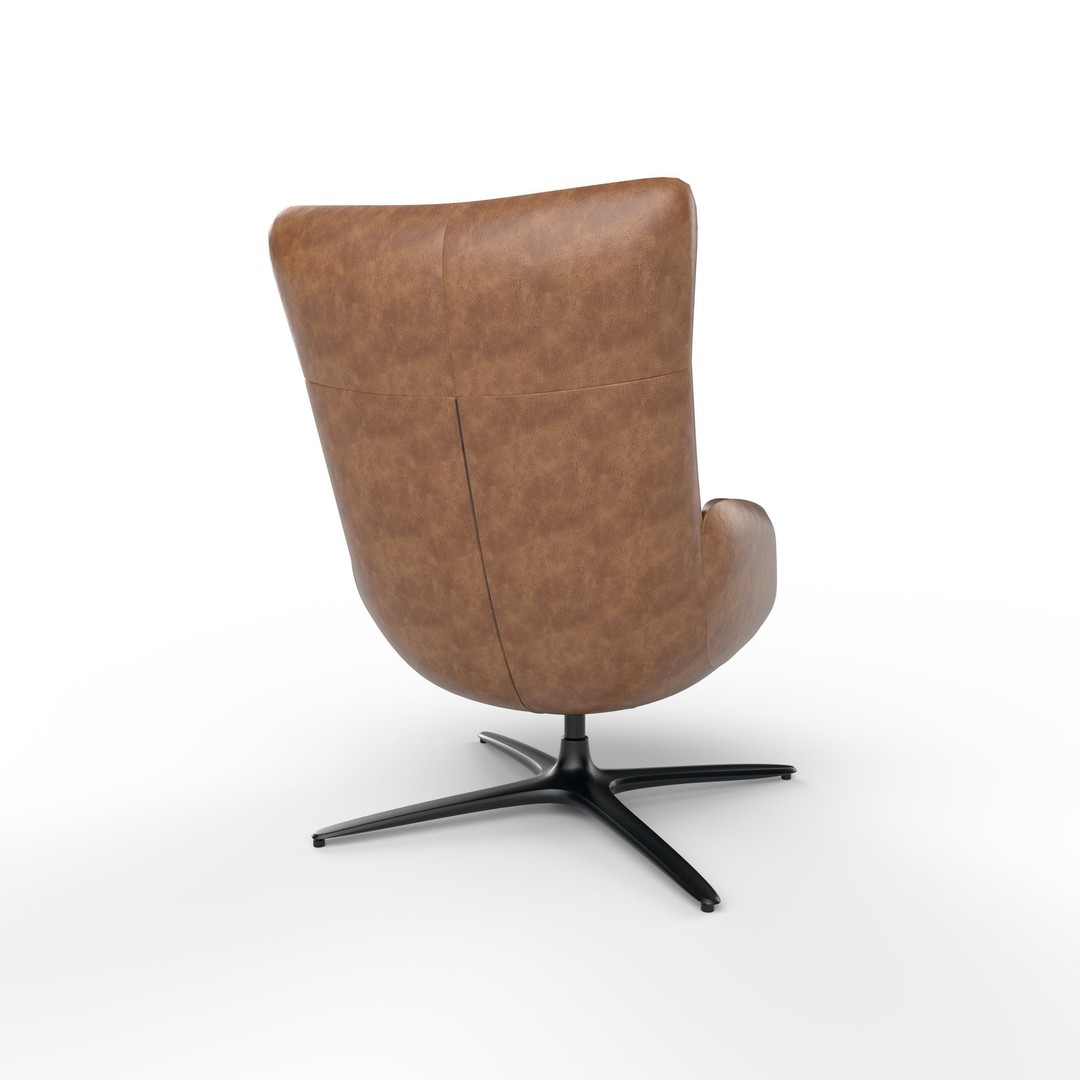 Swivel Base Chair 3D Model – Modern Leather Accent Armchair, FBX - View 32