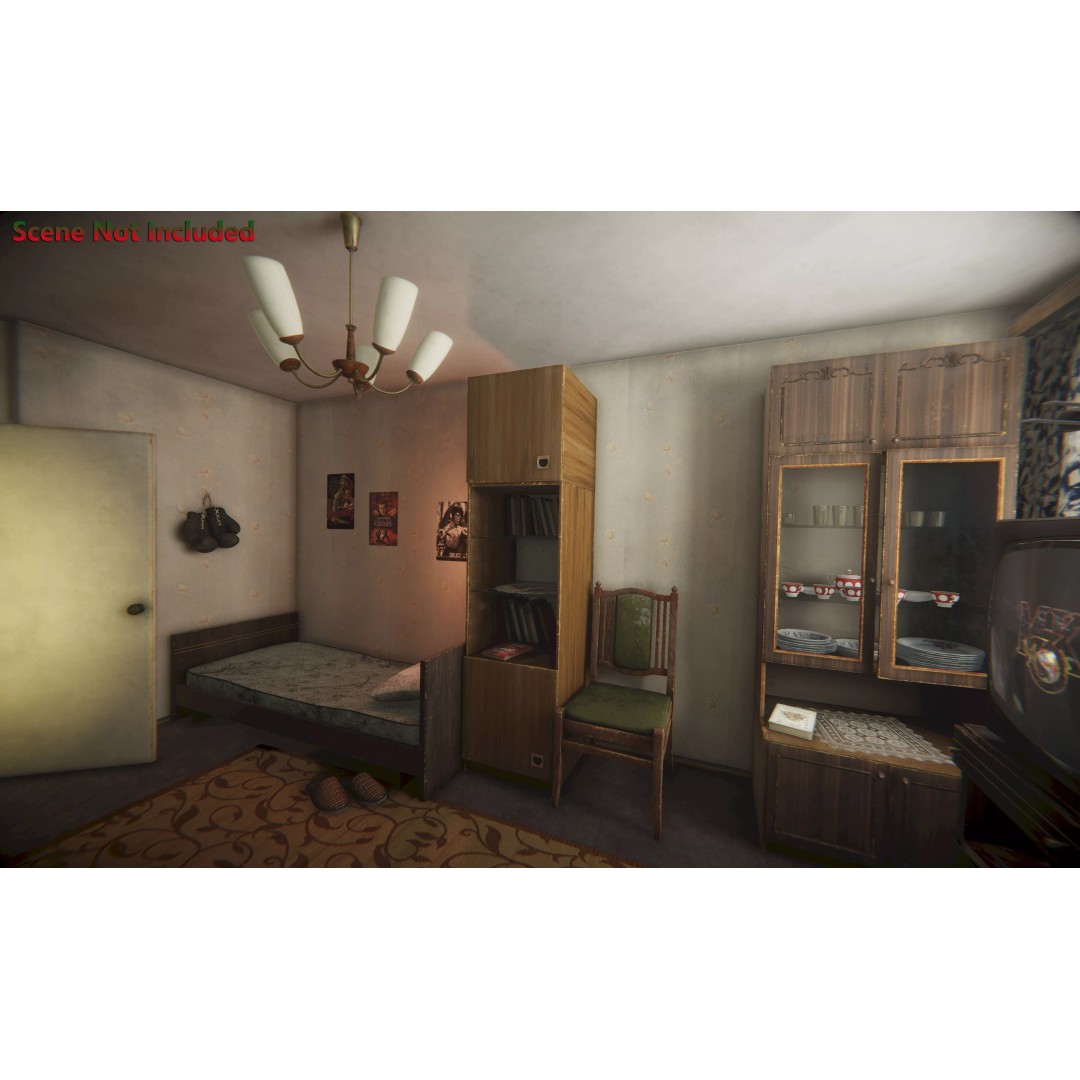 Old Interior Props Pack 3D Model – Low Poly Realistic Assets for Unity - View 13