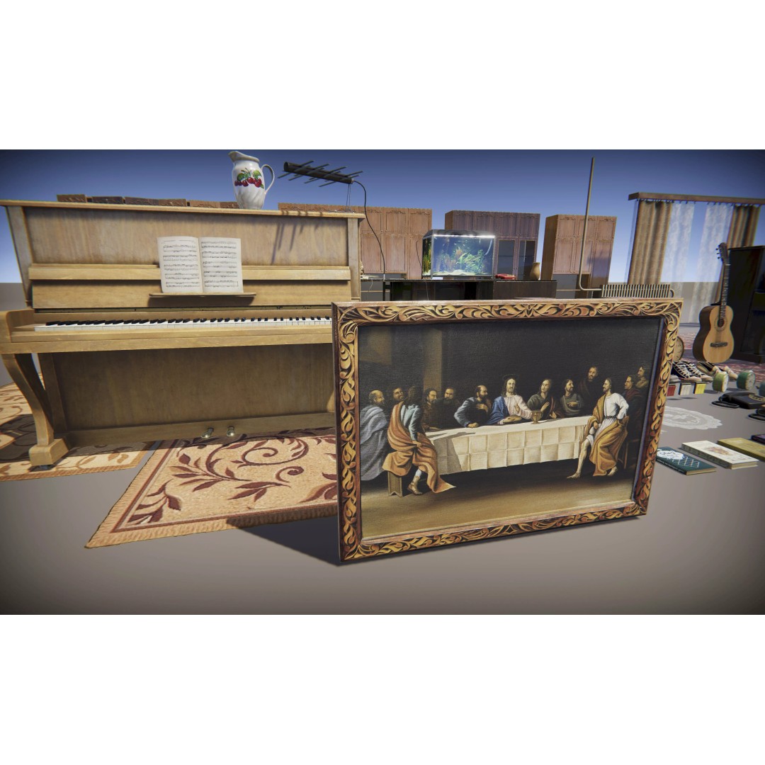Old Interior Props Pack 3D Model – Low Poly Realistic Assets for Unity - View 34
