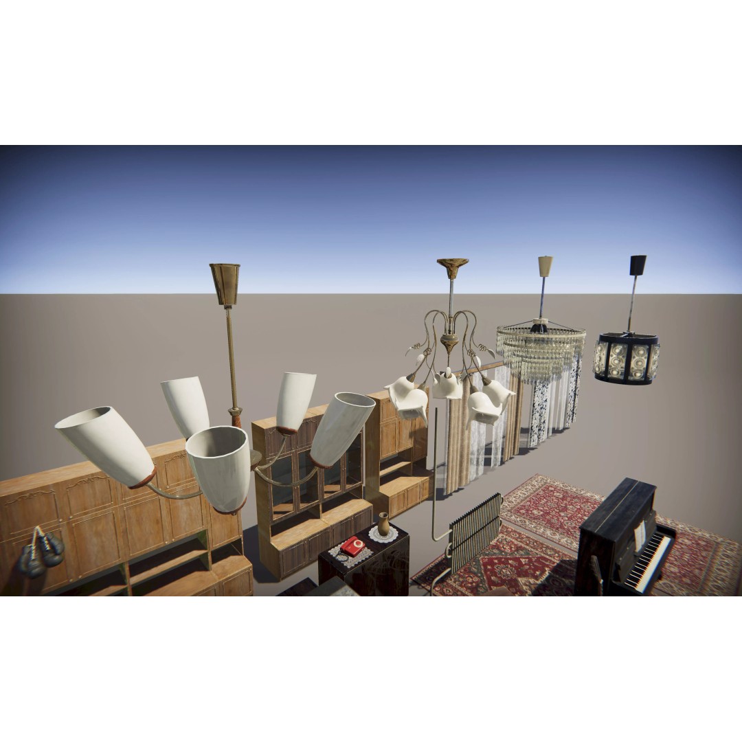 Old Interior Props Pack 3D Model – Low Poly Realistic Assets for Unity - View 48