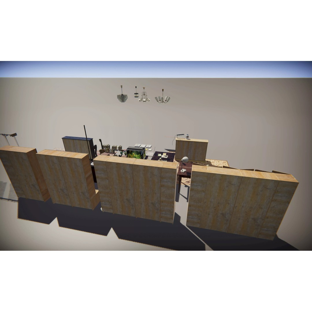 Old Interior Props Pack 3D Model – Low Poly Realistic Assets for Unity - View 53