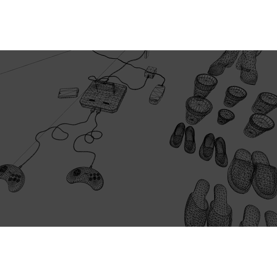 Old Interior Props Pack 3D Model – Low Poly Realistic Assets for Unity - View 58