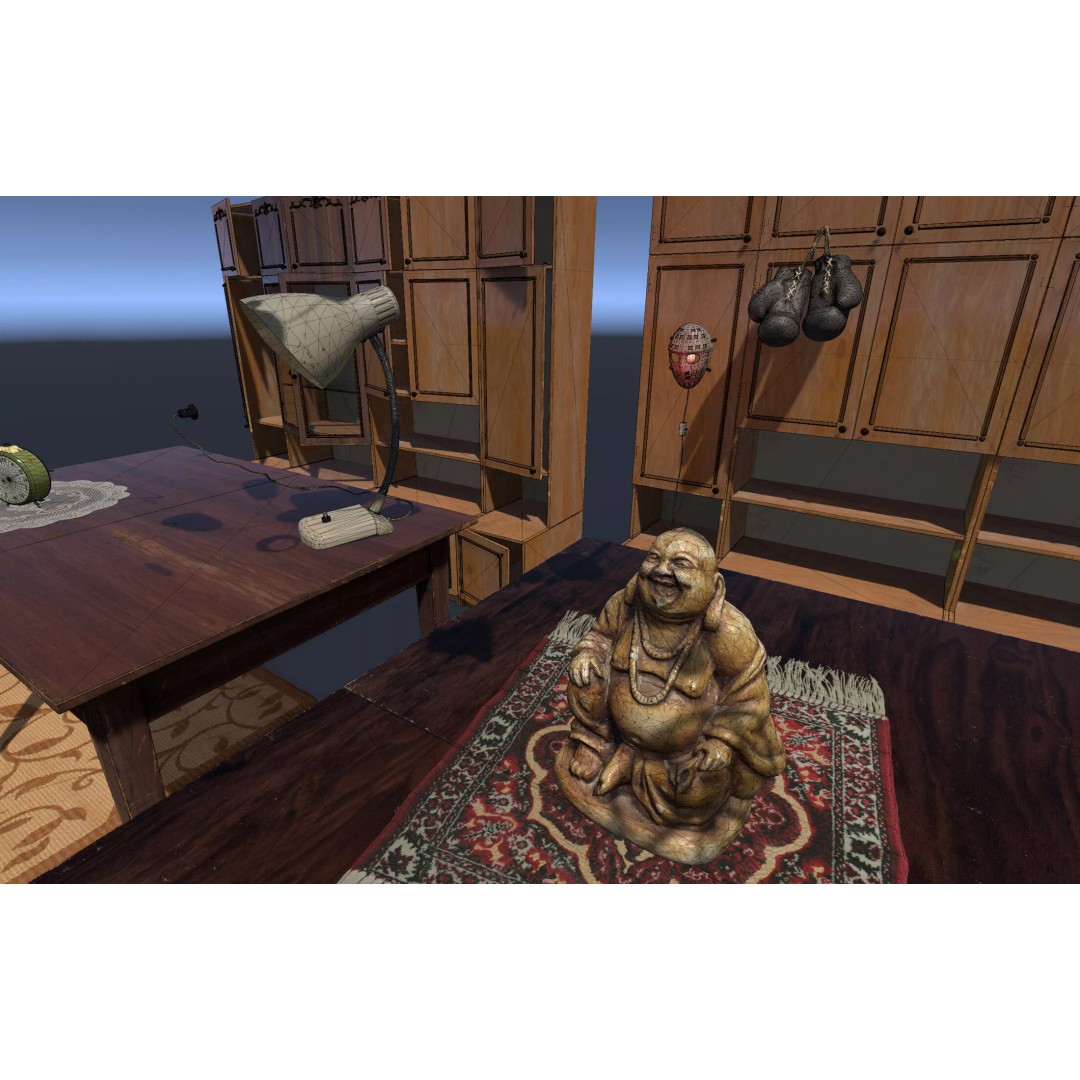 Old Interior Props Pack 3D Model – Low Poly Realistic Assets for Unity - View 61
