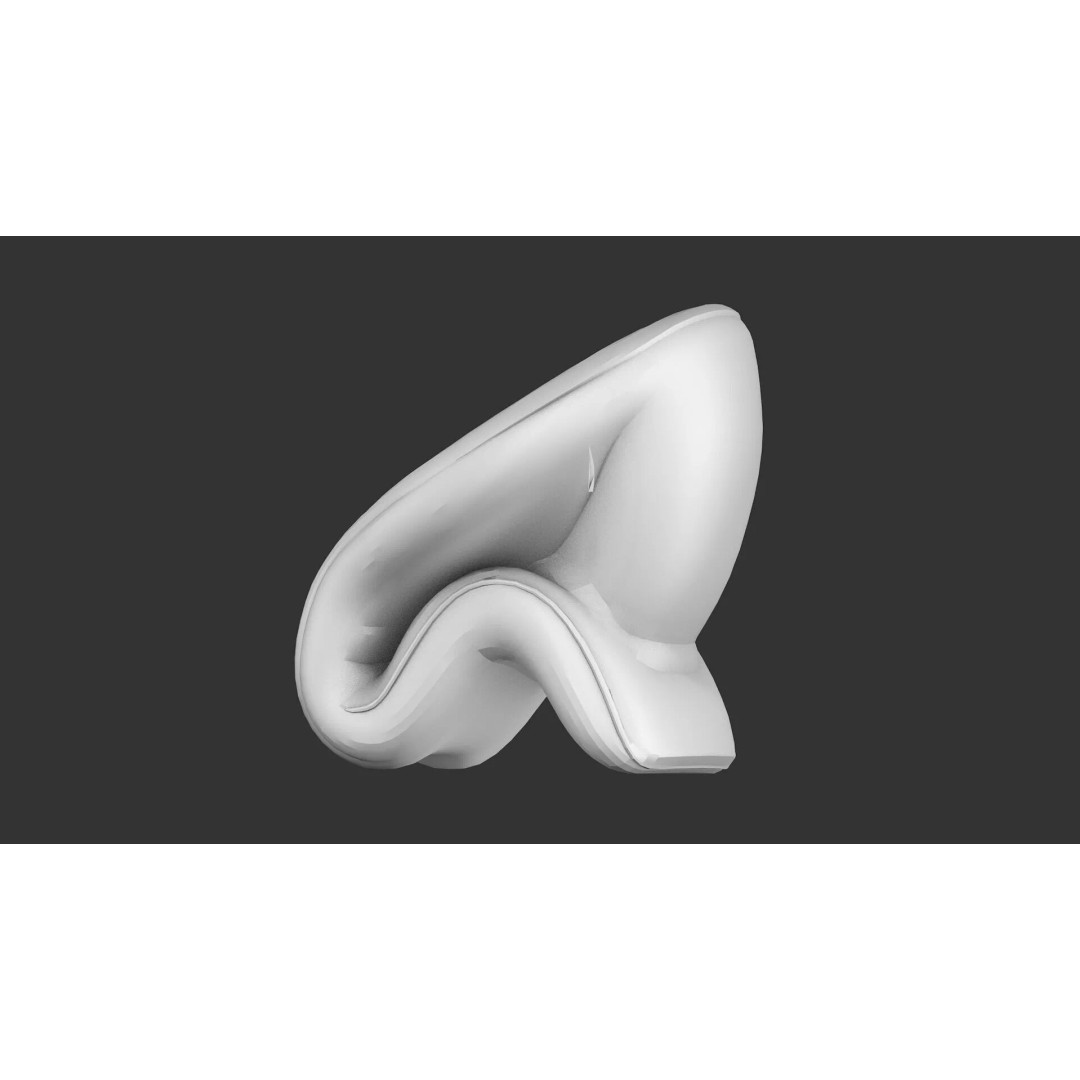 Curved Lounge Chair 3D Model – Low Poly PBR Game Asset, FBX, OBJ - View 12