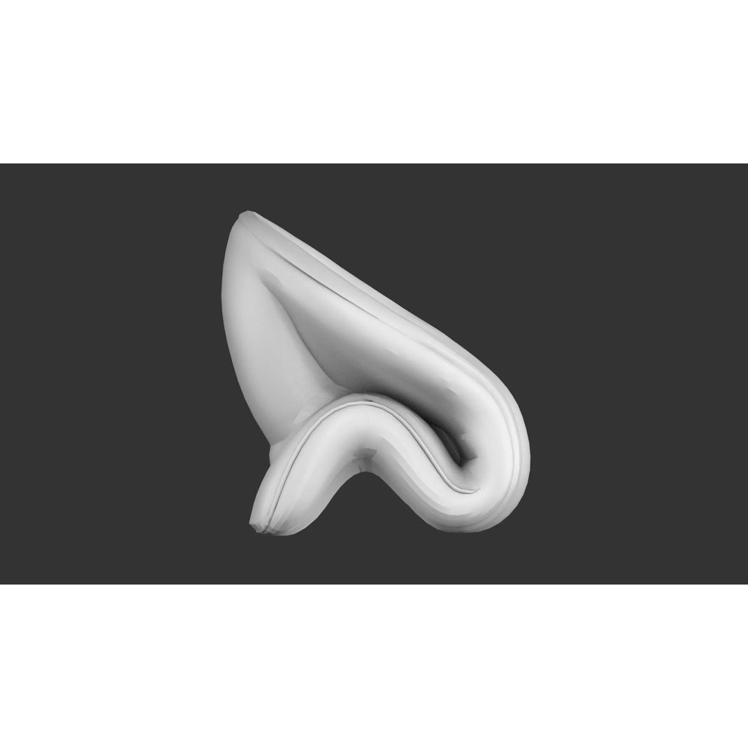 Curved Lounge Chair 3D Model – Low Poly PBR Game Asset, FBX, OBJ - View 13