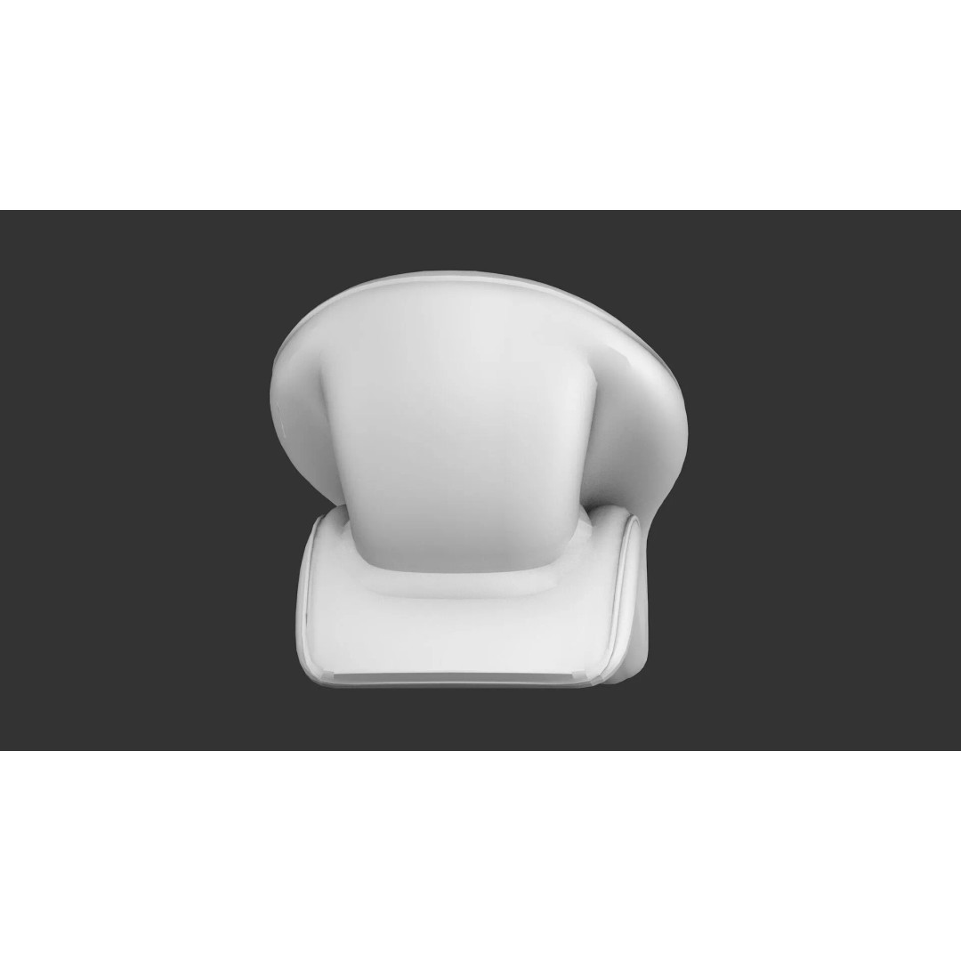 Curved Lounge Chair 3D Model – Low Poly PBR Game Asset, FBX, OBJ - View 18