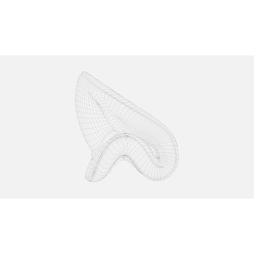 Curved Lounge Chair 3D Model – Low Poly PBR Game Asset, FBX, OBJ - View 5