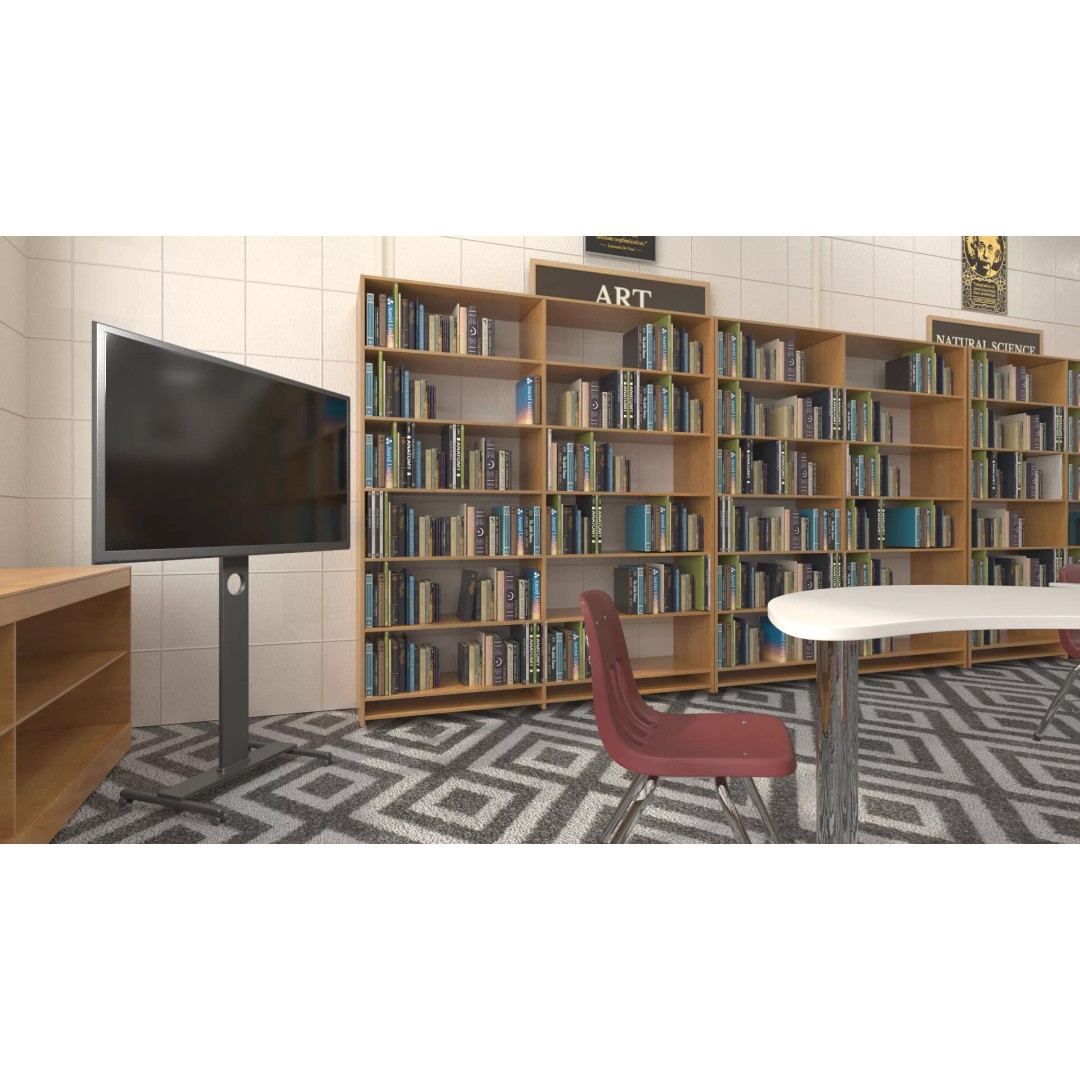 Large School Library 3D Model – Modern Interior Design with PBR Textures - View 8