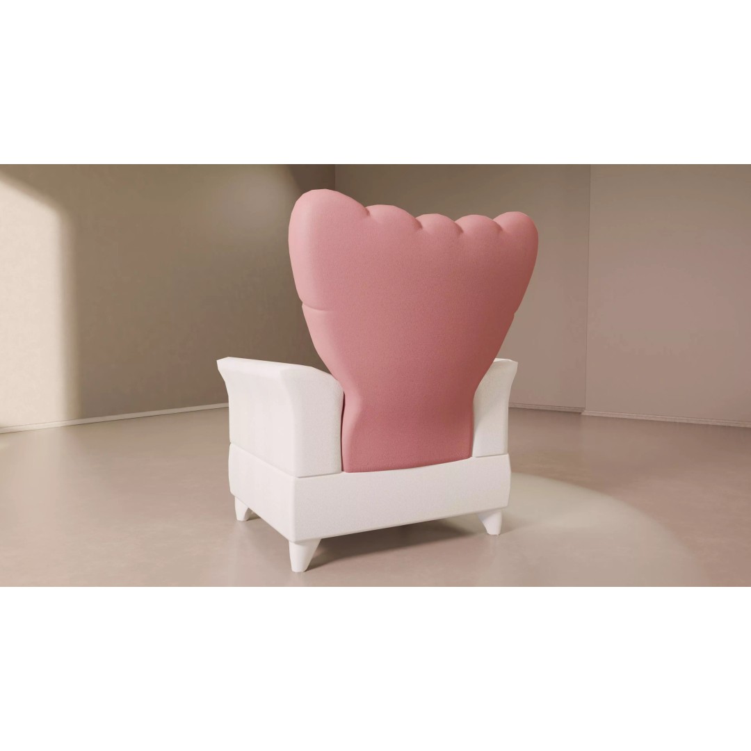 Realistic Tufted Armchair 3D Model – Low Poly Game Ready Asset, FBX - View 14