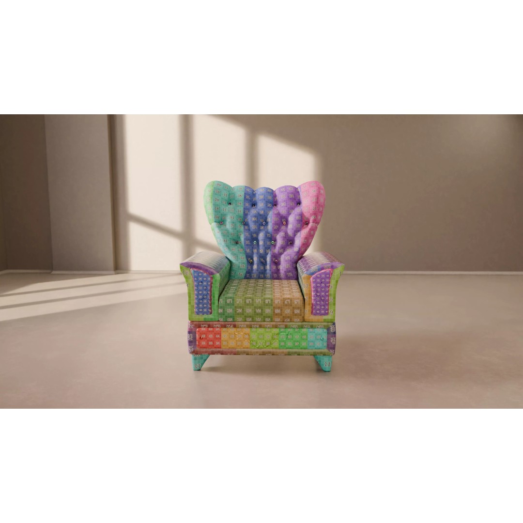 Realistic Tufted Armchair 3D Model – Low Poly Game Ready Asset, FBX - View 19