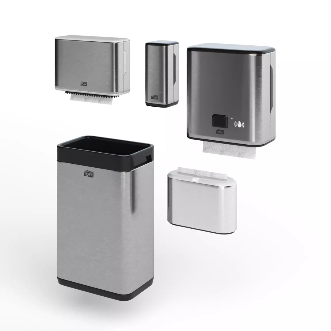 Tork INOX Stainless Steel Dispensers 3D Model – Modern Design, FBX