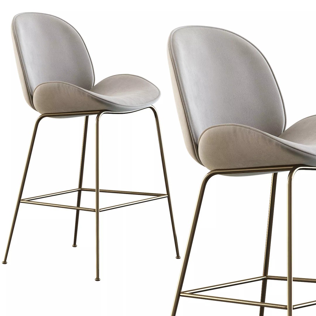 Deephouse San-Remo Barstool 3D Model – Modern Furniture, FBX, PBR Textures - View 10