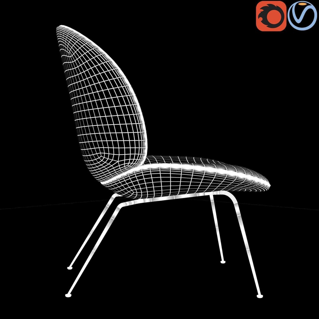 Gubi Beetle Lounge Chair 3D Model – Contemporary Armchair, FBX - View 18