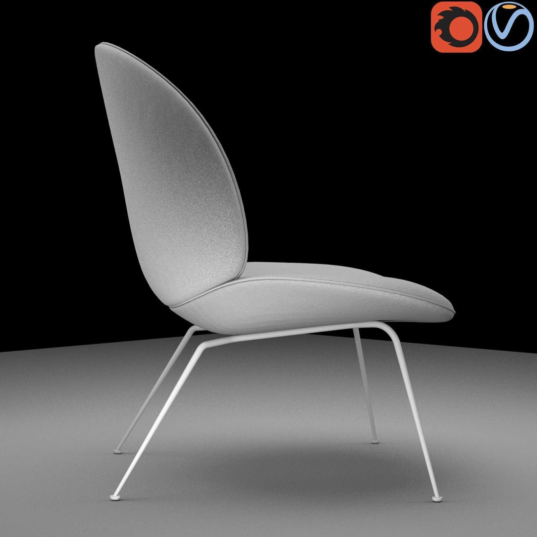 Gubi Beetle Lounge Chair 3D Model – Contemporary Armchair, FBX - View 19