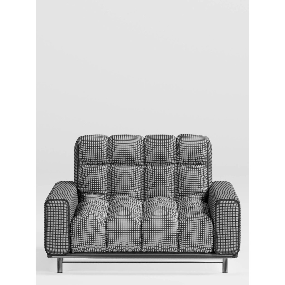 Velvet Lounge Chair 3D Model – High Quality PBR Asset for Interior Renderings