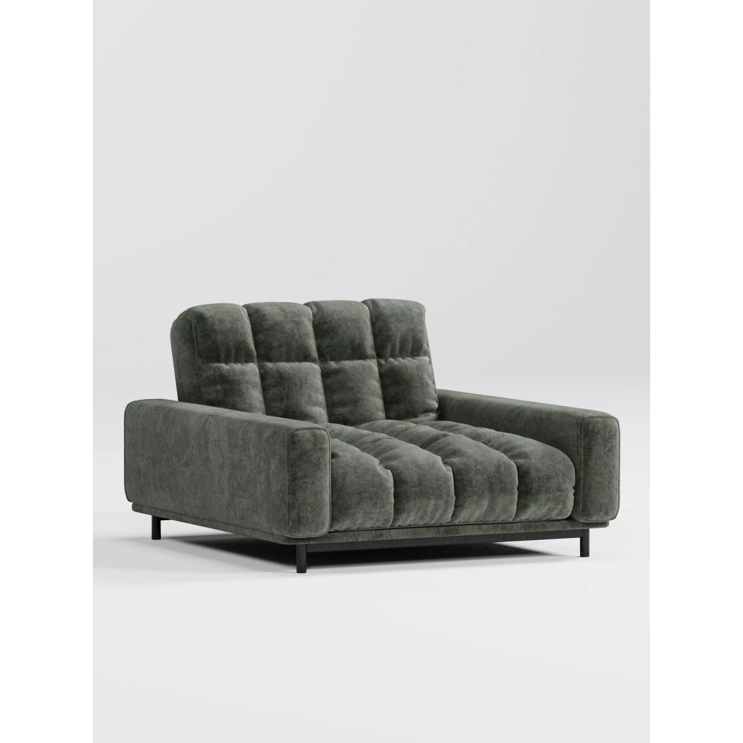 Velvet Lounge Chair 3D Model – High Quality PBR Asset for Interior Renderings - View 2