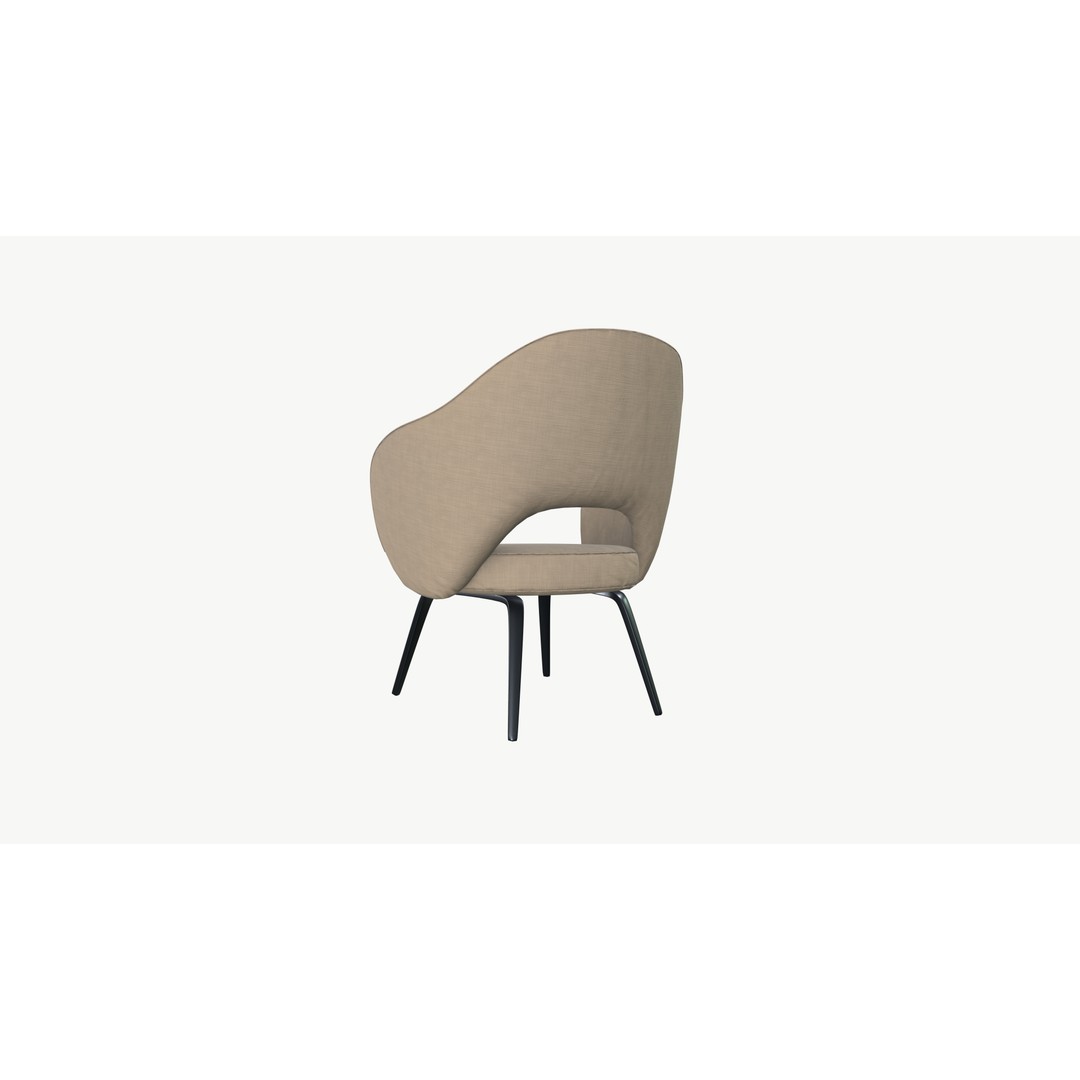 Armchair 3D Model – Low Poly Modern Furniture, FBX & PBR Textures - View 5