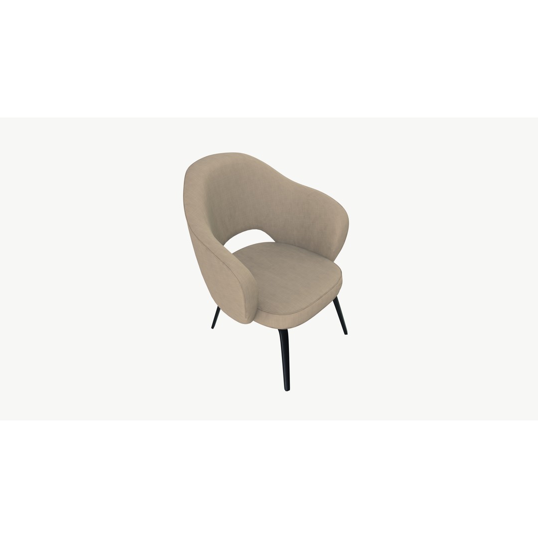 Armchair 3D Model – Low Poly Modern Furniture, FBX & PBR Textures - View 7