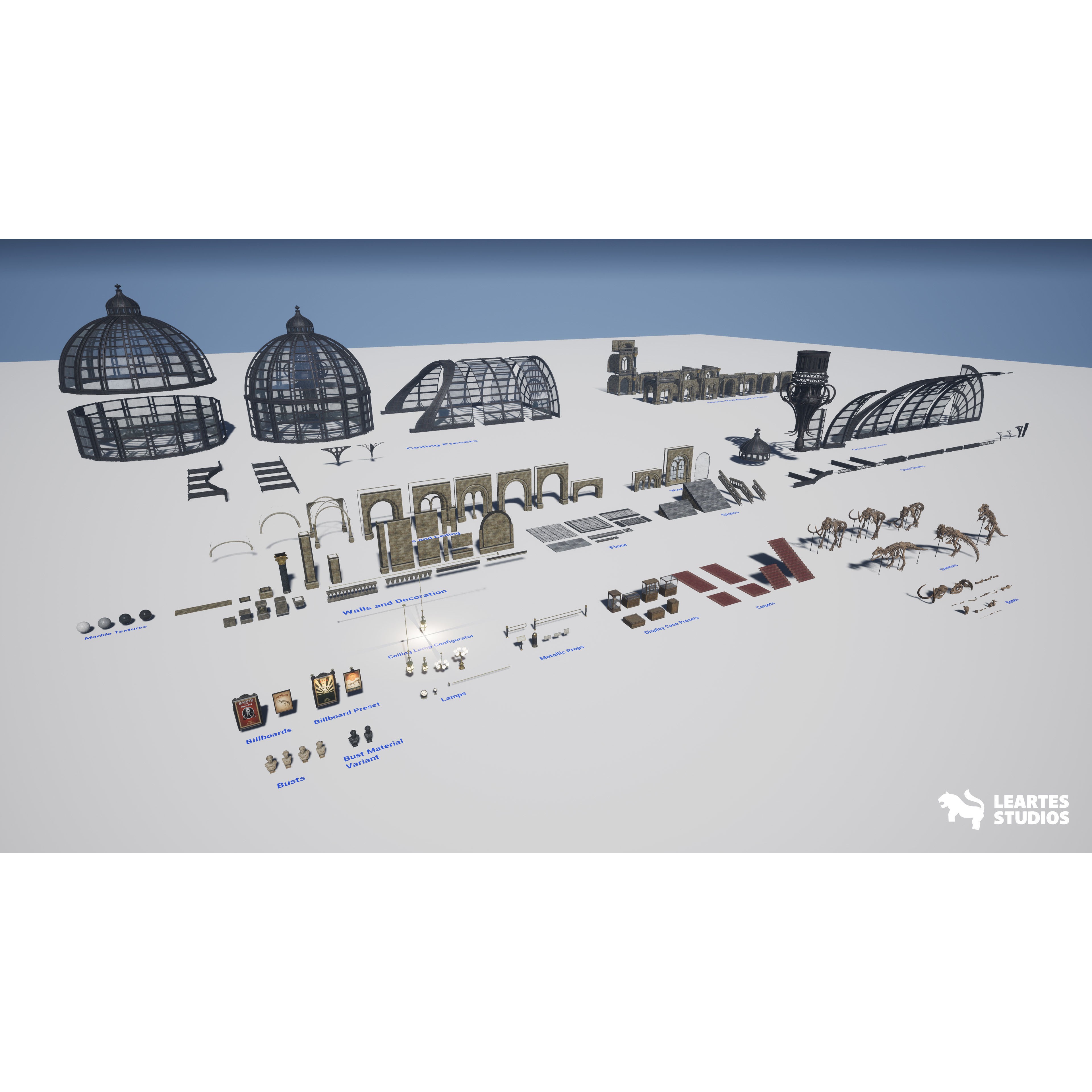 Historical Museum - Low-Poly Game-Ready 3D Model
