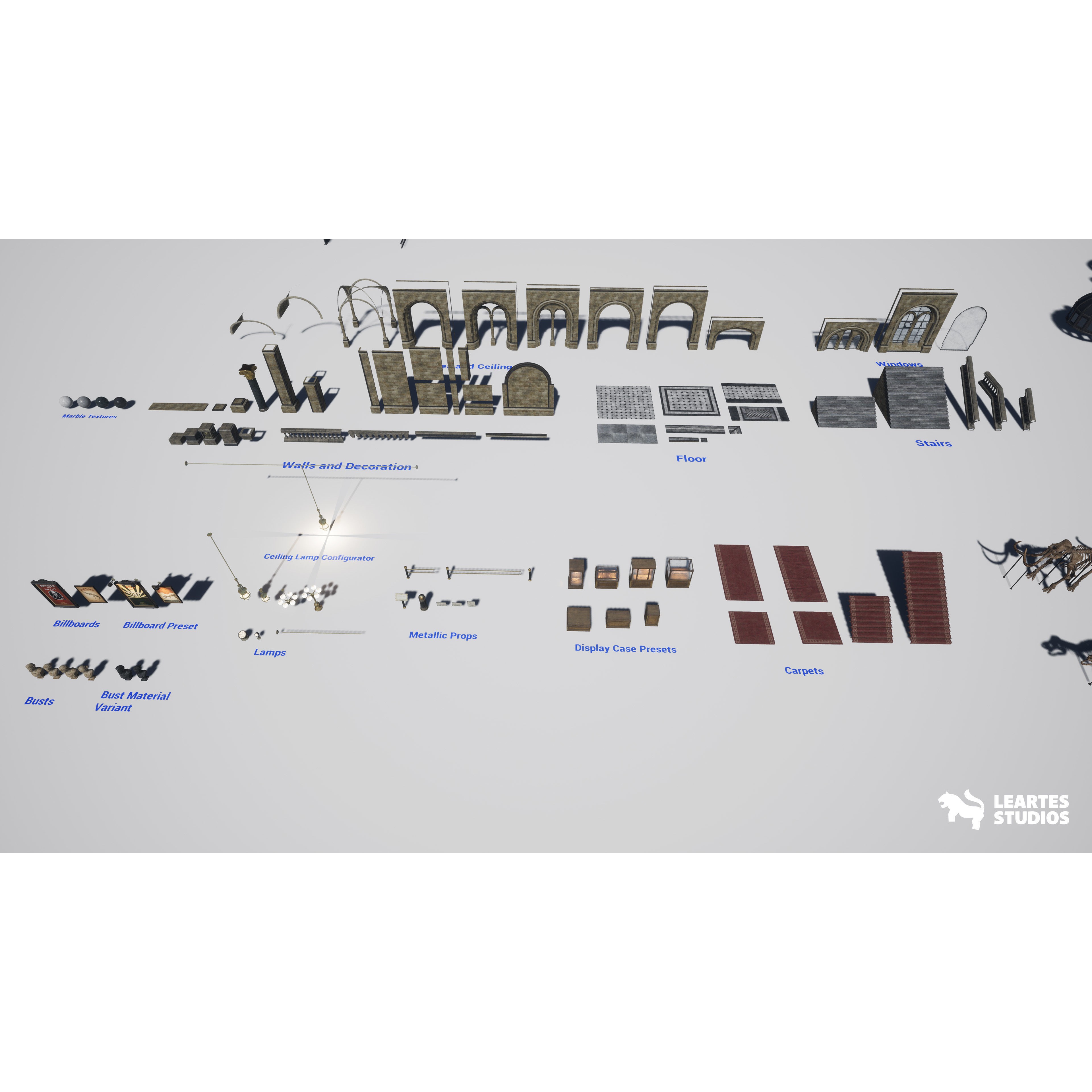 Historical Museum - Low-Poly Game-Ready 3D Model - View 29