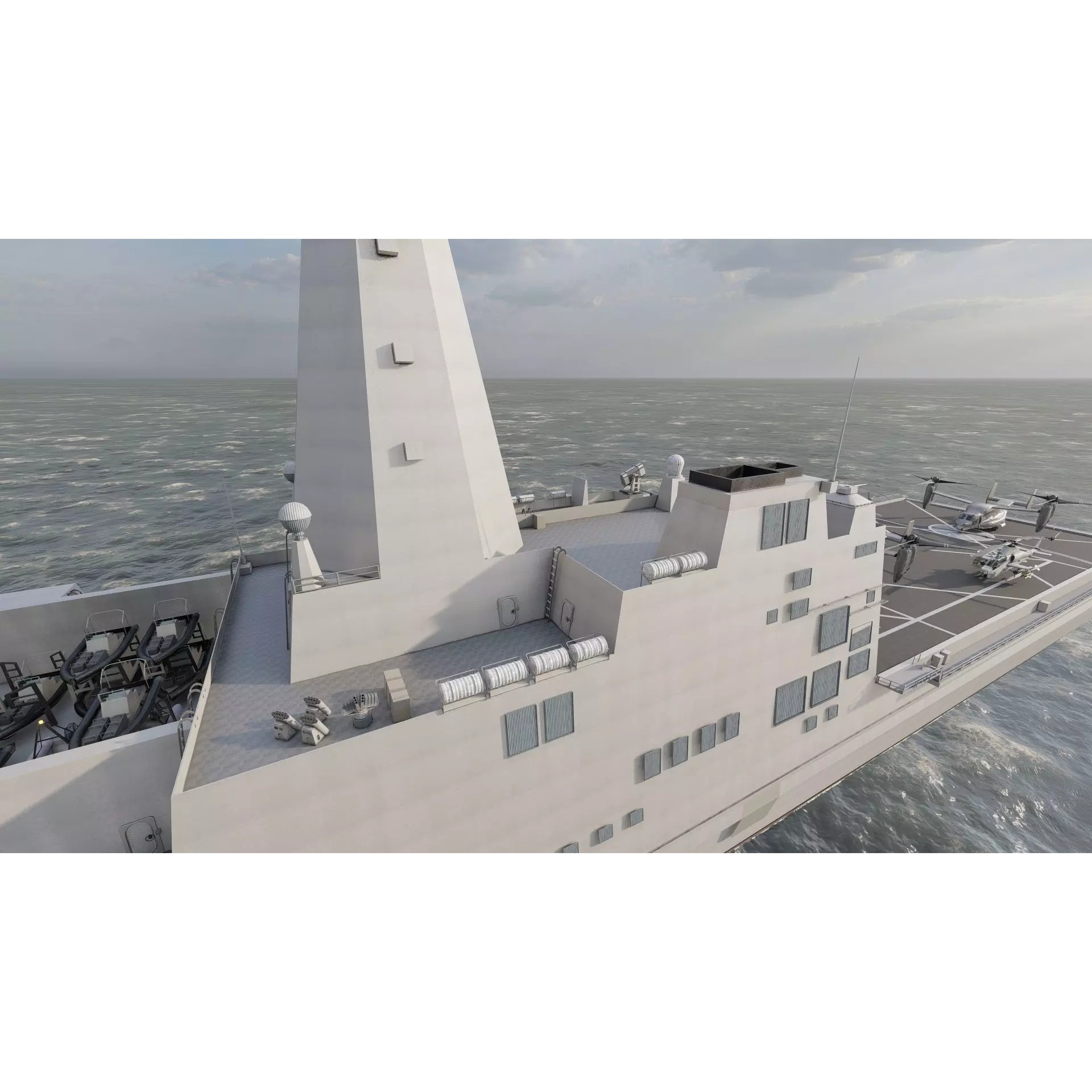 SAN ANTONIO CLASS DESTROYER - Game-Ready 3D Model - View 13