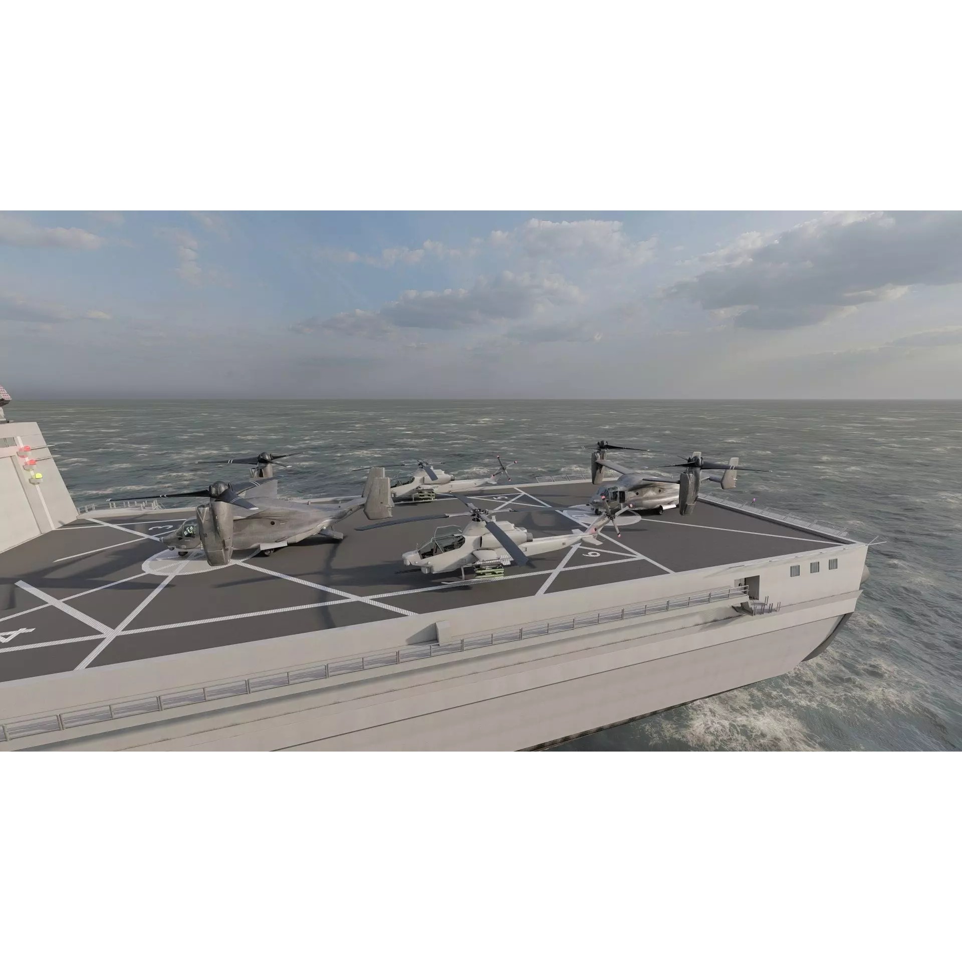 SAN ANTONIO CLASS DESTROYER - Game-Ready 3D Model - View 15