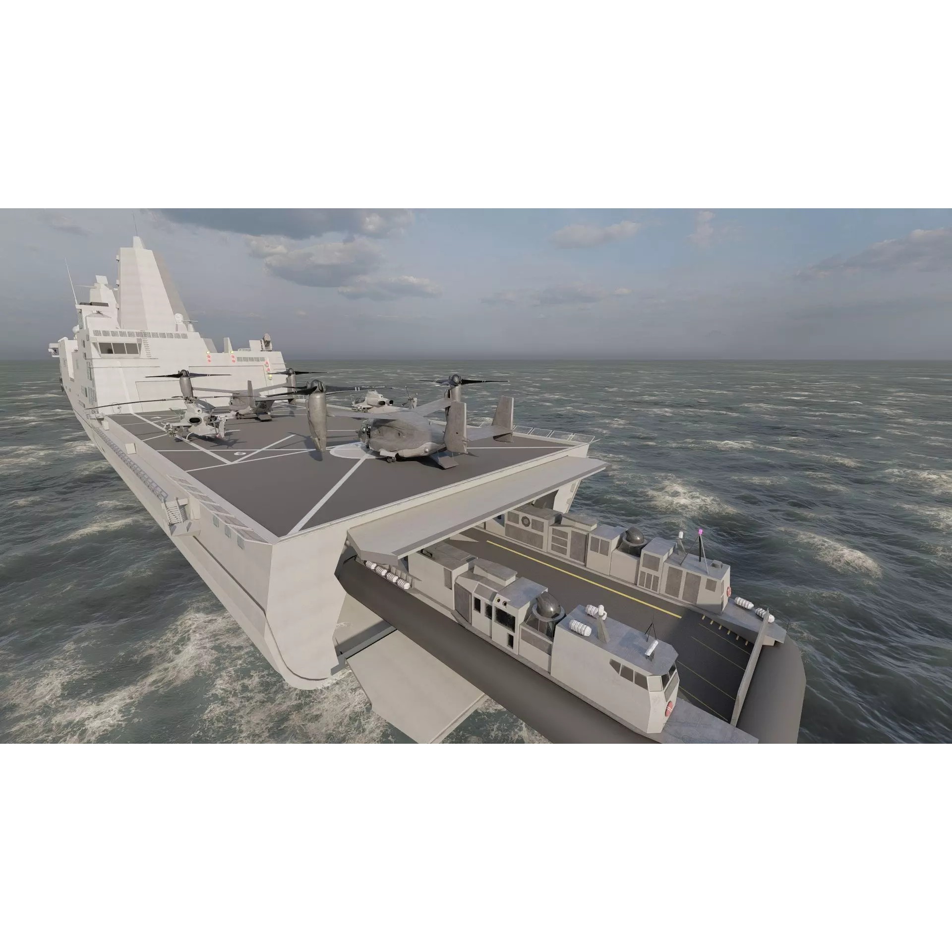 SAN ANTONIO CLASS DESTROYER - Game-Ready 3D Model - View 16