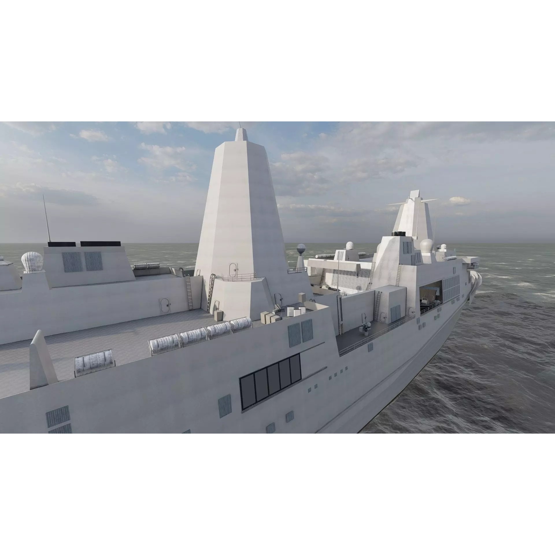 SAN ANTONIO CLASS DESTROYER - Game-Ready 3D Model - View 19