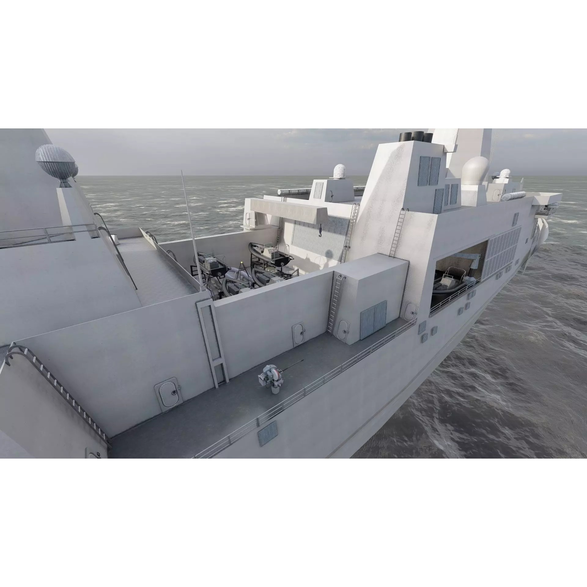 SAN ANTONIO CLASS DESTROYER - Game-Ready 3D Model - View 20