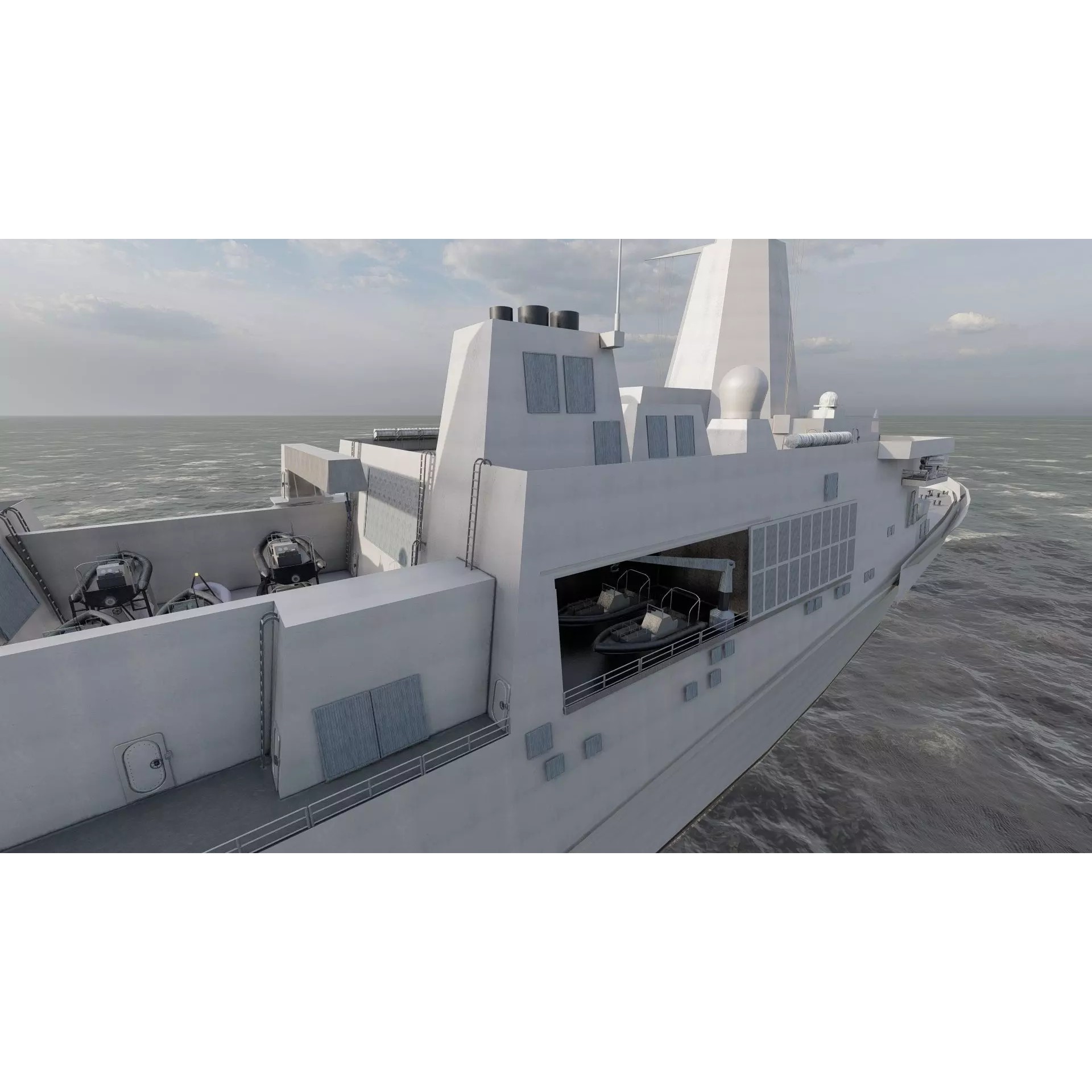 SAN ANTONIO CLASS DESTROYER - Game-Ready 3D Model - View 21