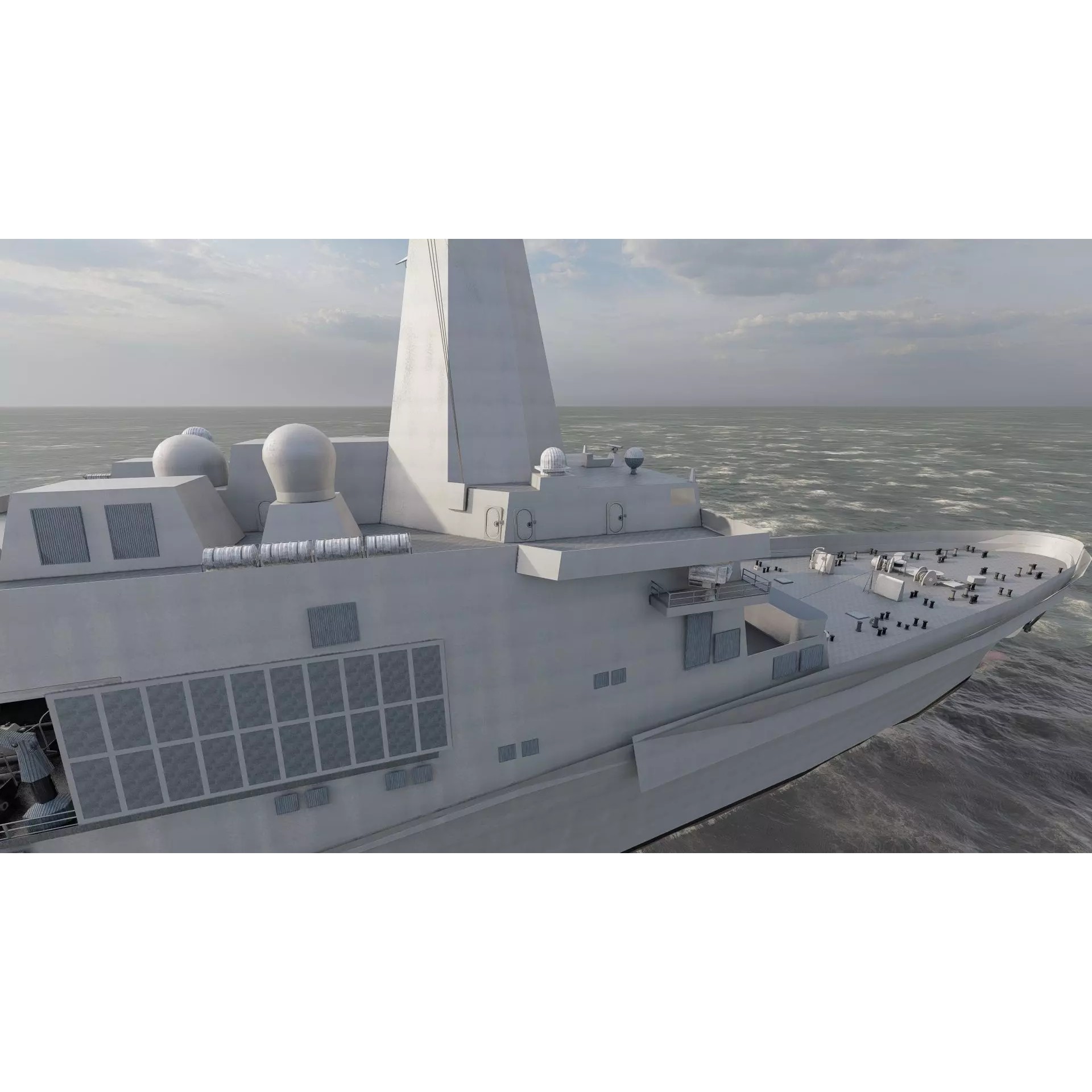 SAN ANTONIO CLASS DESTROYER - Game-Ready 3D Model - View 22